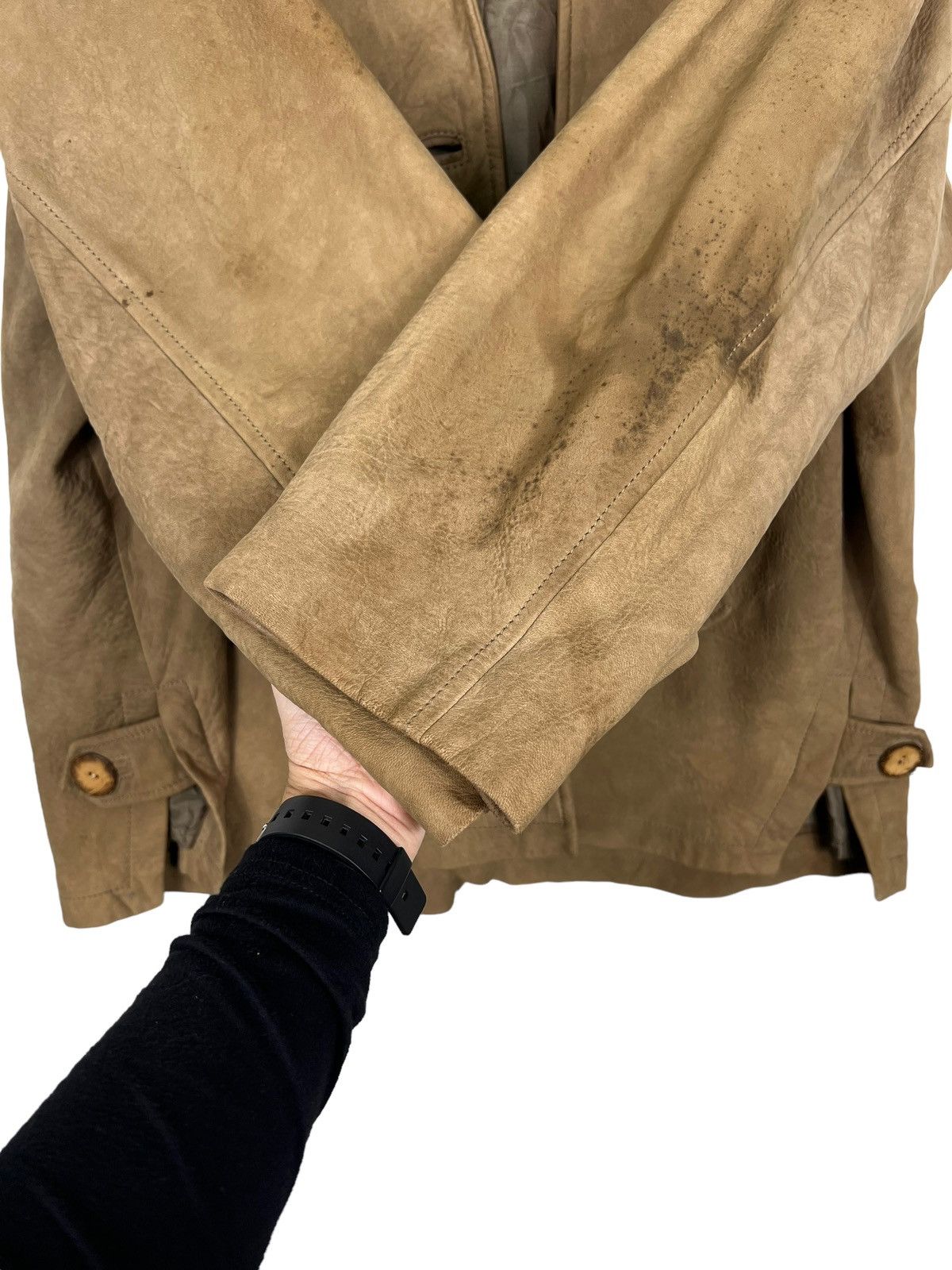 Vintage 🔥VINTAGE SYLVIE SCHIMMEL LEATHER COAT JACKET MADE IN FRANCE Size US L / EU 52-54 / 3 - 12 Thumbnail