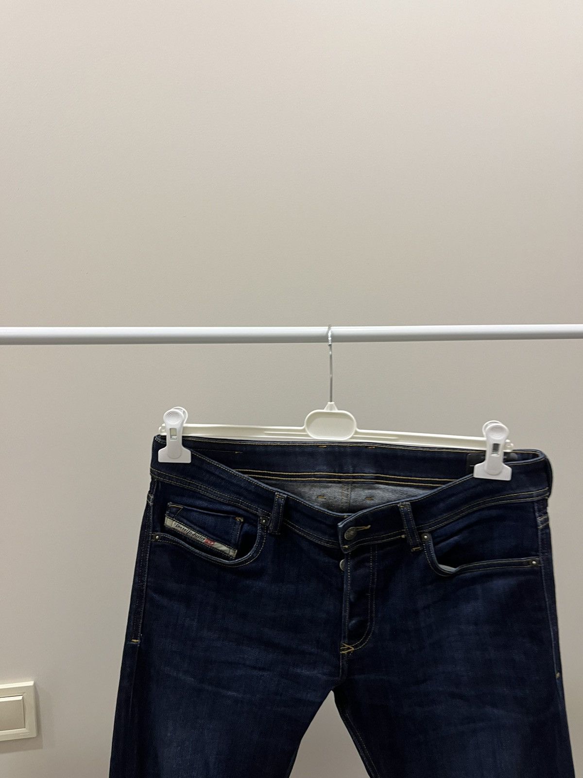 Diesel ‼️ Vintage y2k Diesel Sleenker Navy Denim Pants 34/32 Blue Size US 34 / EU 50 - 2 Thumbnail