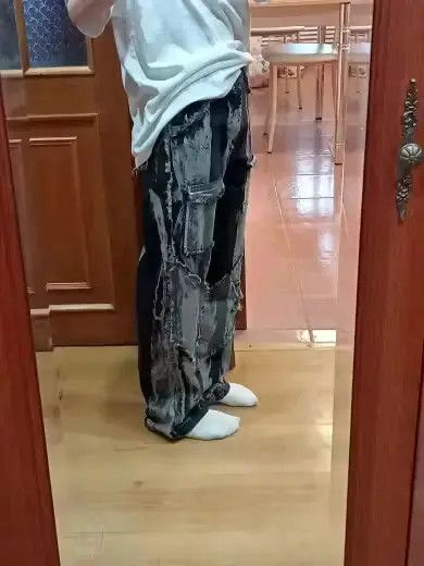 Jean graphics camo y2k pattern hiphop pants Size US 30 / EU 46 - 2 Thumbnail