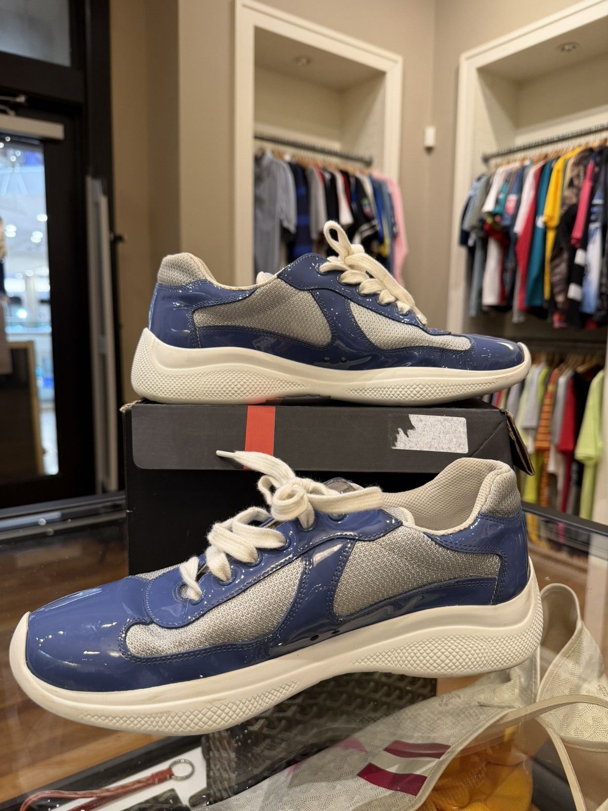 Prada Prada Americas Cup -Marina Blue Silver Size US 7 / EU 40 - 2 Thumbnail