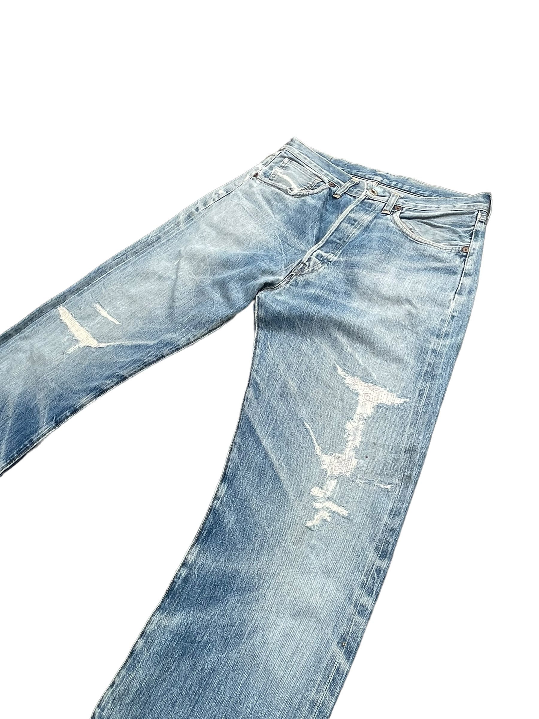Levi's Vintage 1999 Levis 501 E 1944 Selvedge Distresed Denim Size US 32 / EU 48 - 2 Thumbnail