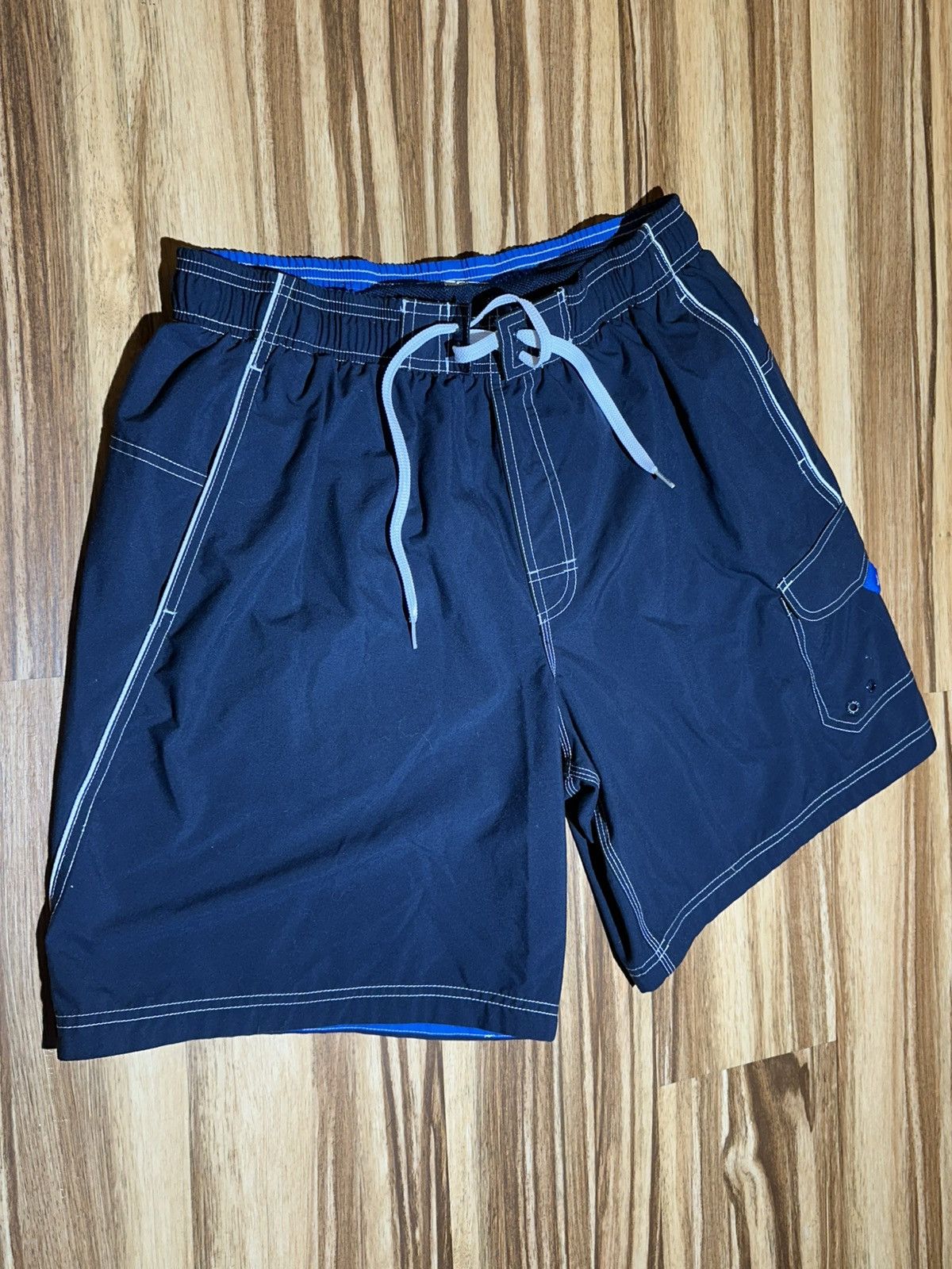 Speedo 2010 Speedo Dark Blue Board Shorts with Blue Accents Size US 32 / EU 48 - 3 Thumbnail