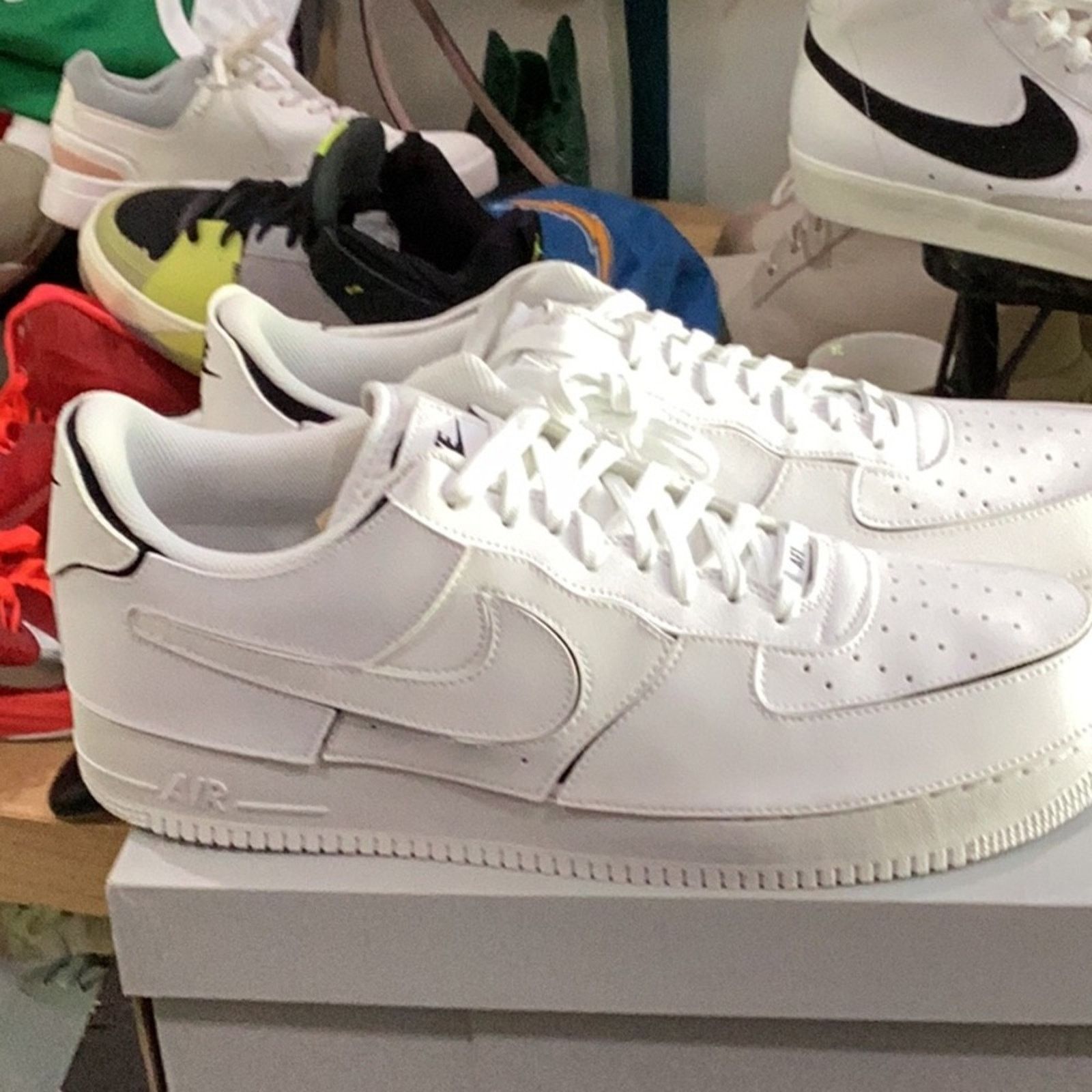 Nike Nike AF1 - 1/1 White with Black + Cosmic Patches sz 14 Size US 14 / EU 47 - 3 Thumbnail