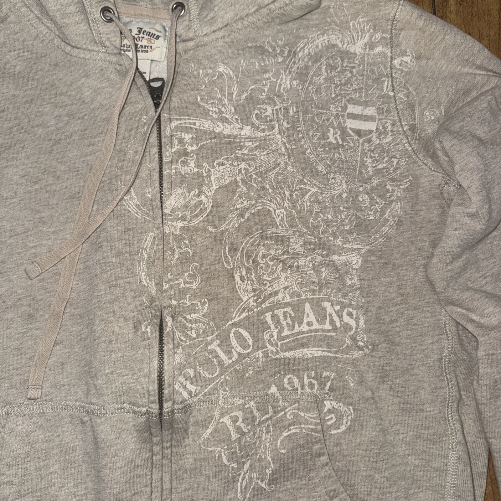 Lauren Ralph Lauren × Ralph Lauren × Vintage Polo Ralph Lauren Polo Jeans Full Zip Sweater Oats L 20x21 Size L / US 10 / IT 46 - 3 Thumbnail