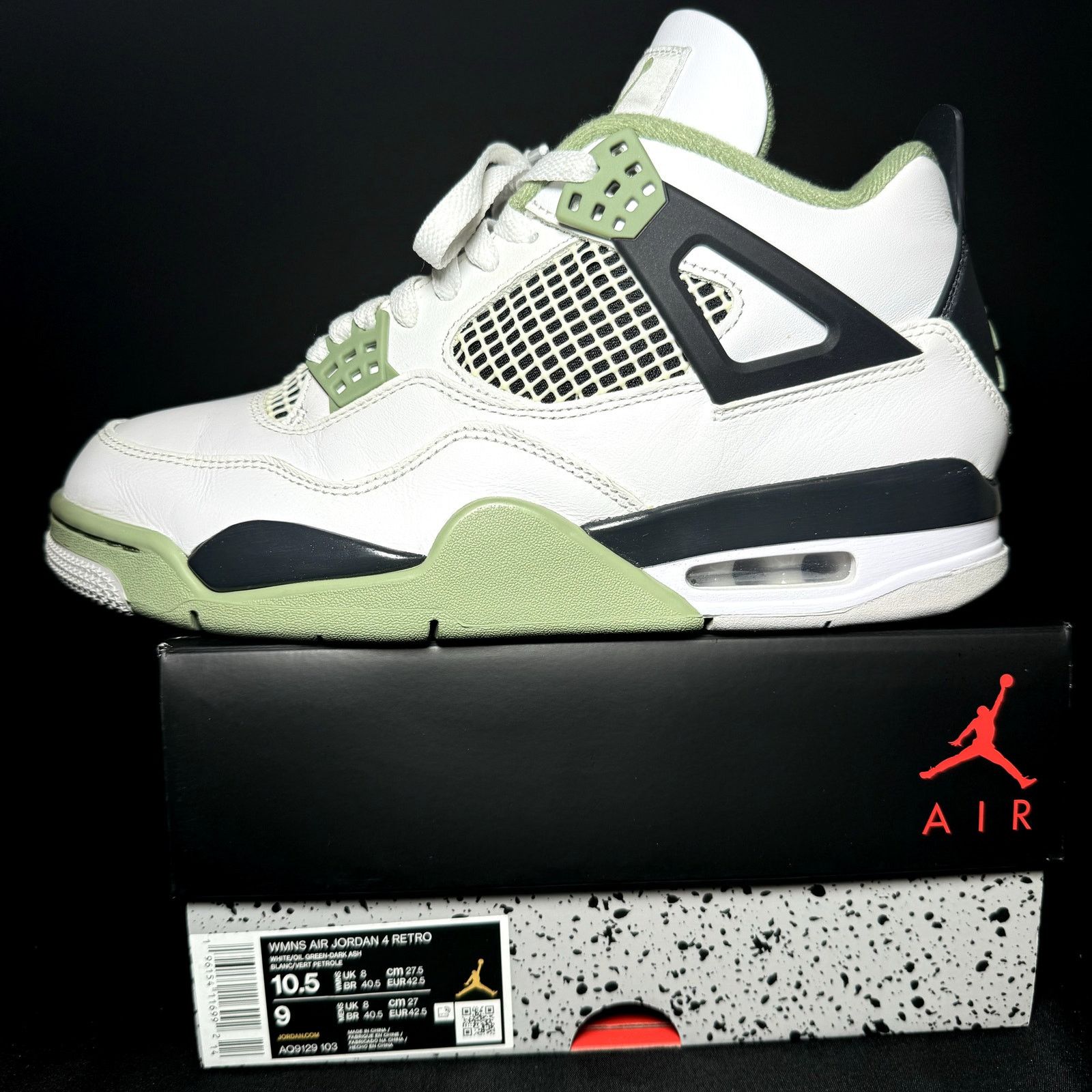 Jordan Brand × Nike Size 10.5 - Wmns Air Jordan 4 Retro Seafoam Women's Shoes Size US 10.5 / IT 40.5 - 9 Thumbnail