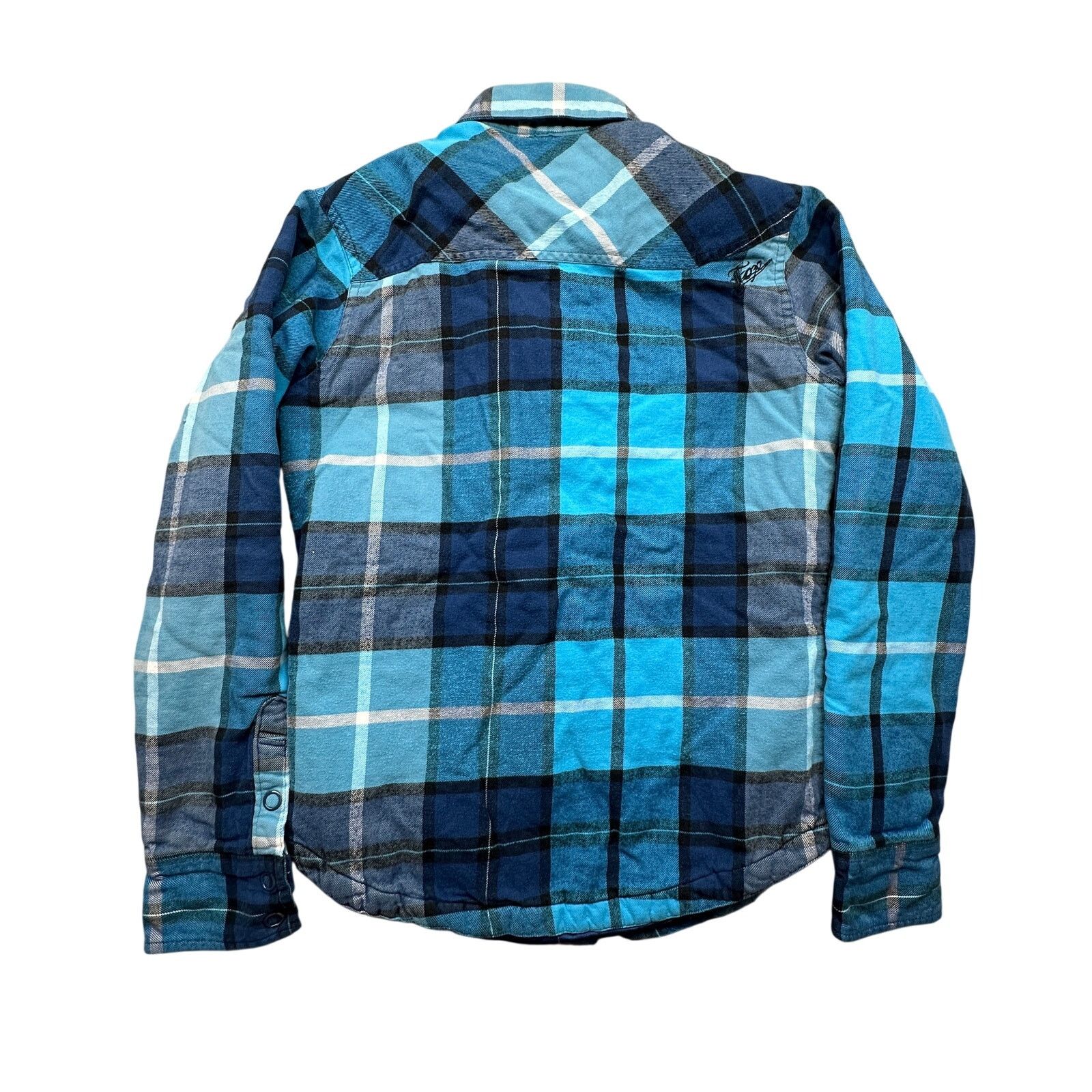 Fox Racing Fox Racing Blue Flannel Button Up Shirt Womens 6 Small Size M / US 6-8 / IT 42-44 - 2 Thumbnail