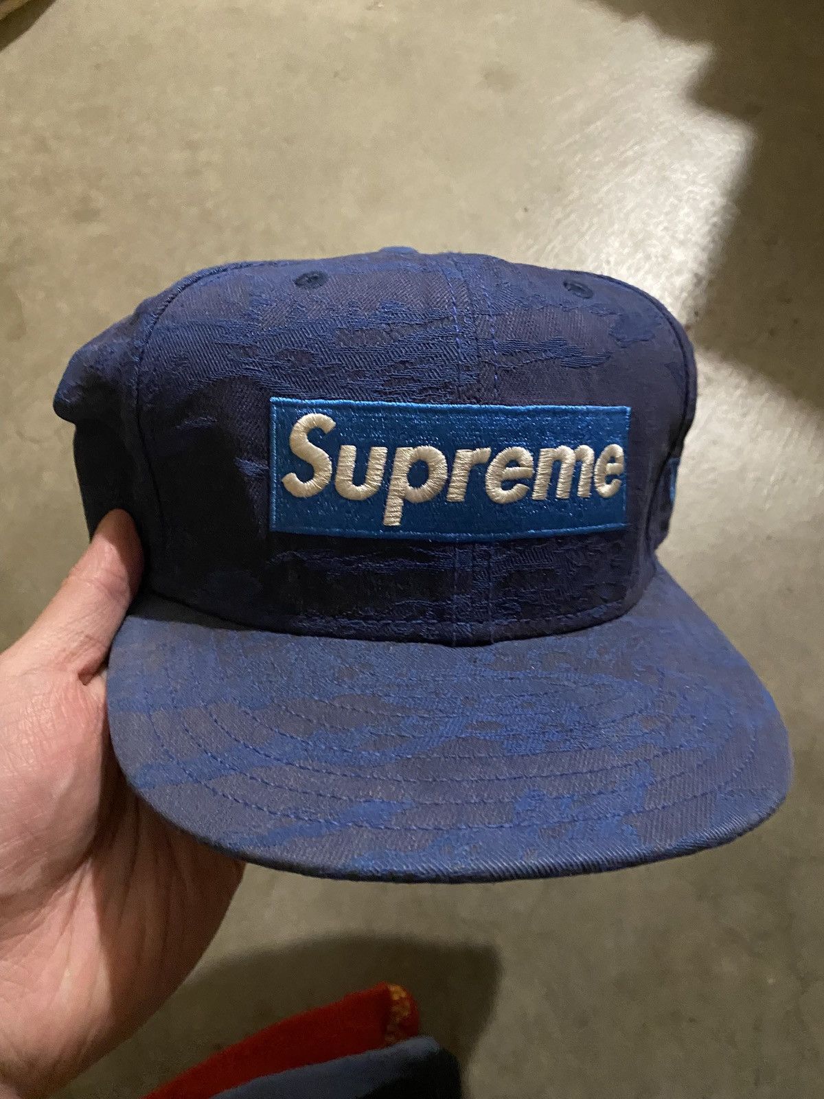 New Era × Supreme Supreme Hat New Era 7 3/8 Blue Box Logo Size ONE SIZE - 1 Thumbnail