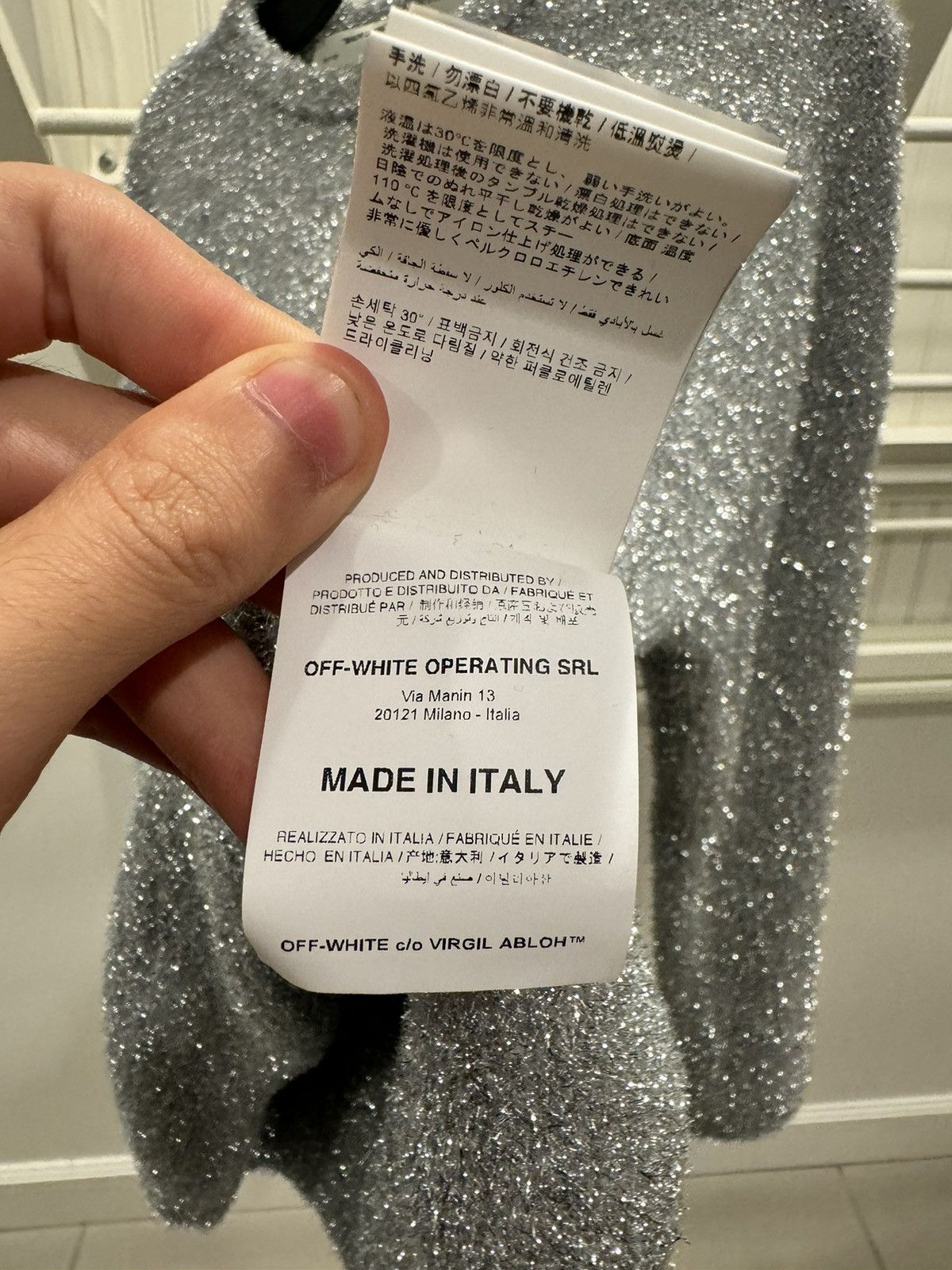 Off-White Off White Silver OFF Knit Sweater Size XS / US 0-2 / IT 36-38 - 8 Thumbnail
