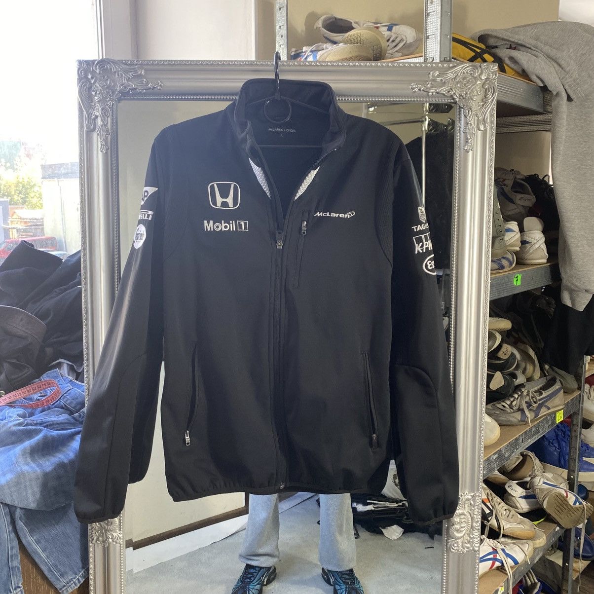 Vintage Zip Hoodie Honda Racing NASCAR Track Jacket