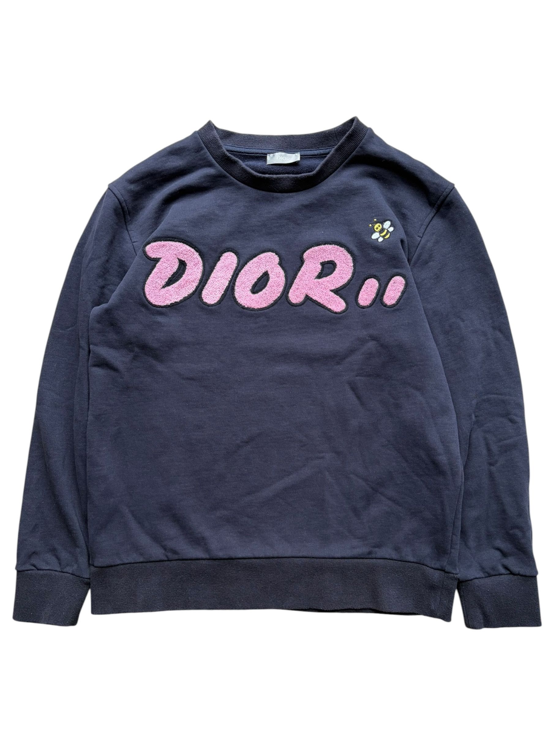 Dior × Kaws Dior Kaws Navy & Pink Embroidered Logo Sweater Size US M / EU 48-50 / 2 - 1 Thumbnail