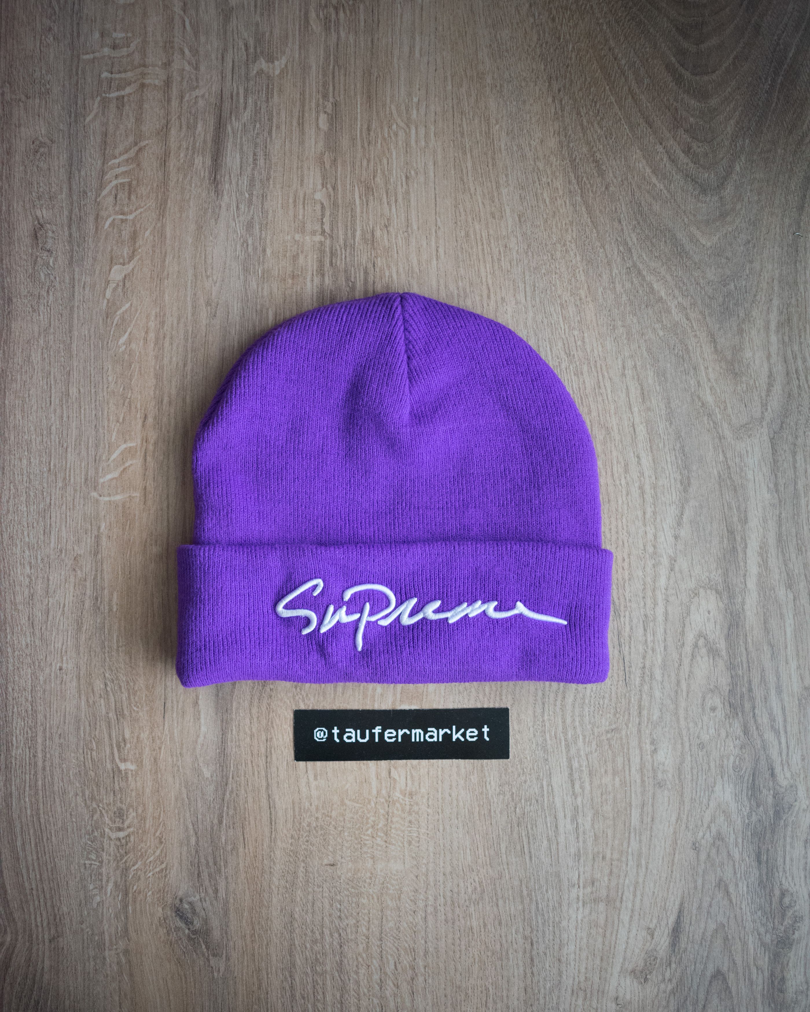 Classic script beanie supreme on sale