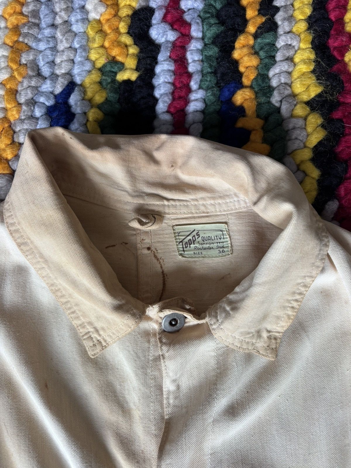 Vintage 1950s Topps Car Mechanic Coat Rare Size US L / EU 52-54 / 3 - 3 Thumbnail