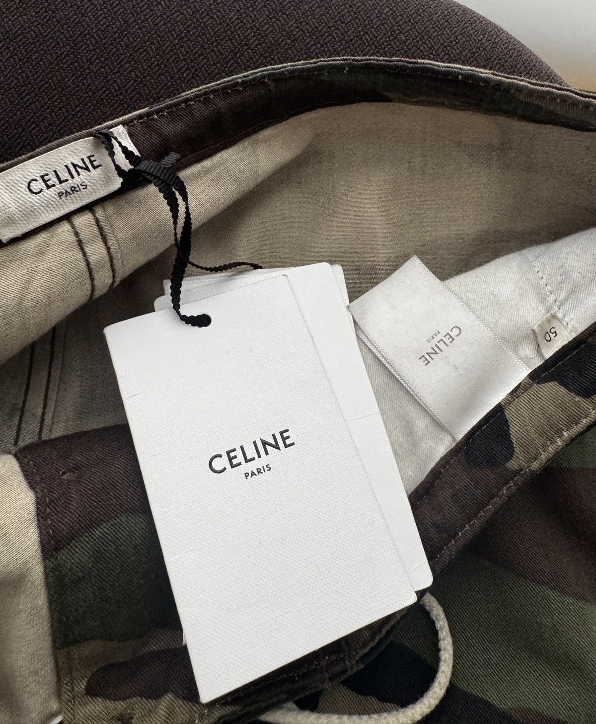 Celine Celine Camo Drawstring Cargo Pants Size US 32 / EU 48 - 3 Thumbnail