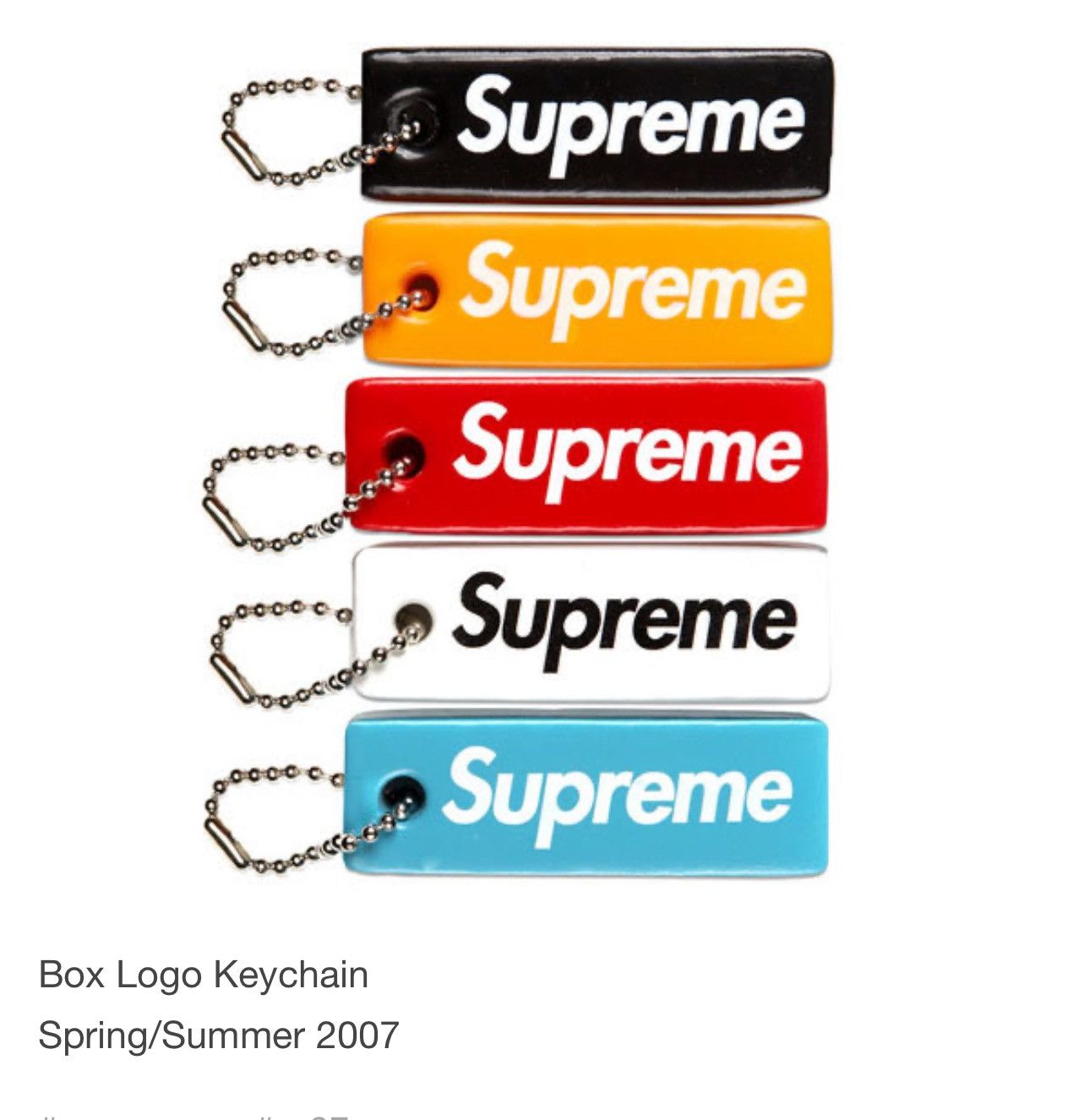 Supreme DS New SS07 Supreme Box Logo Floaty Puffy Keychain Teal RARE Size ONE SIZE - 4 Thumbnail