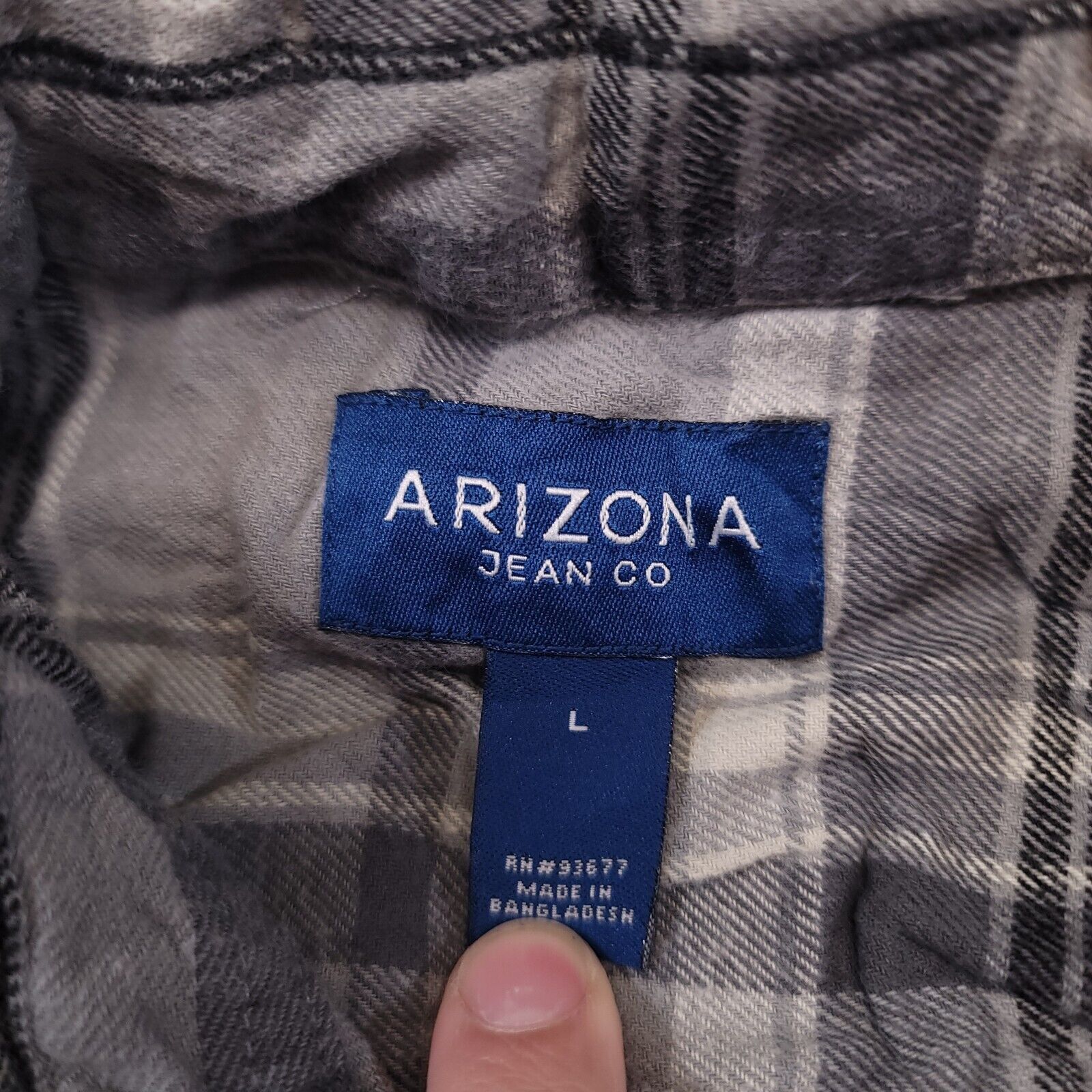 Arizona Jean Co. Arizona Jean Co Madras Flannel Button Up Shirt Mens Size L Size US L / EU 52-54 / 3 - 3 Thumbnail