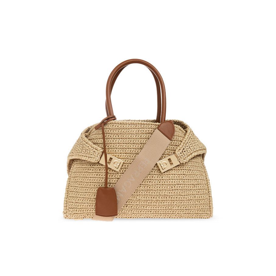 Salvatore Ferragamo FERRAGAMO Hug Naturale Top Handle Bag New & Authentic Size ONE SIZE - 1 Thumbnail