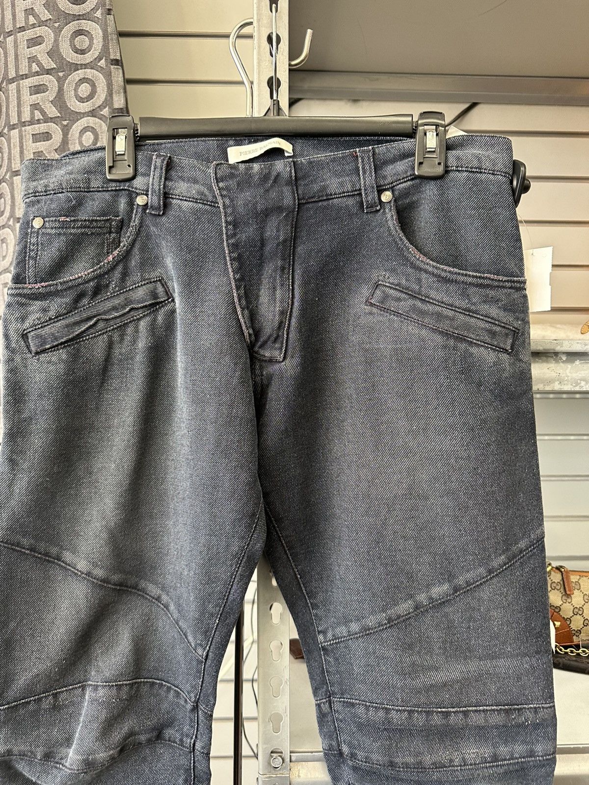Pierre Balmain PIERRE BALMAIN BIKER MOTO MOTORCYCLE DENIM JEANS BLUE 33 Size US 33 - 2 Thumbnail