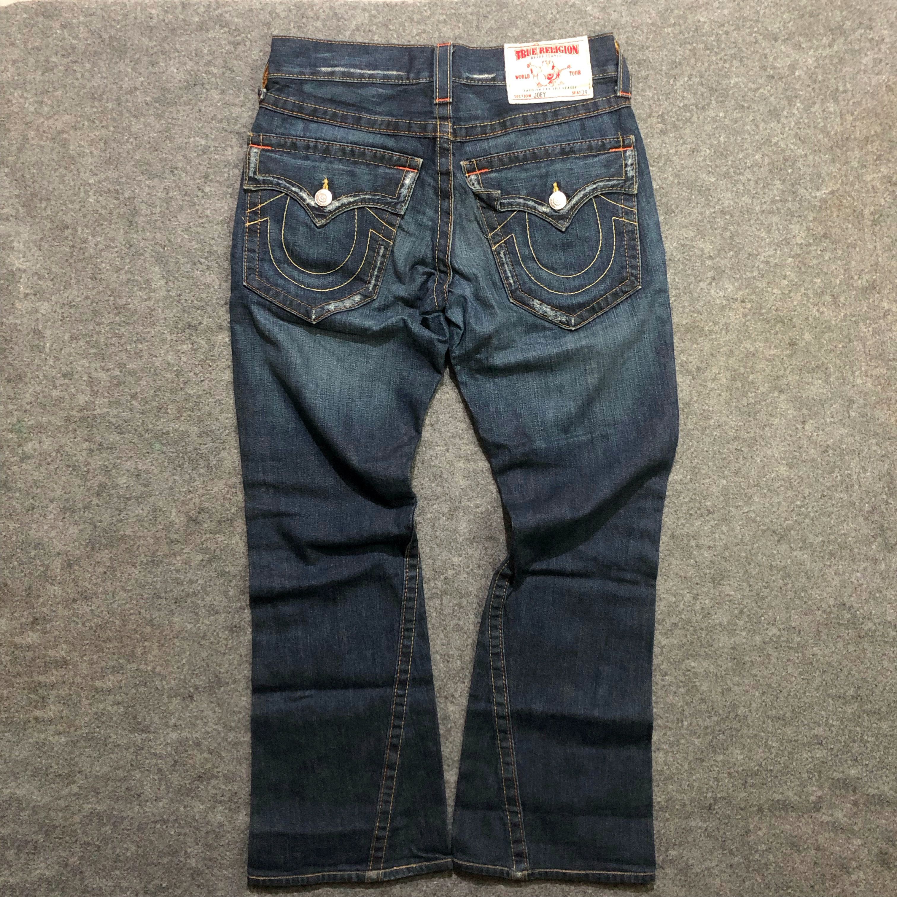Japanese Brand True Religion Joey Super T Bootcut Jeans Denim Dark Wash Size US 29 - 12 Thumbnail