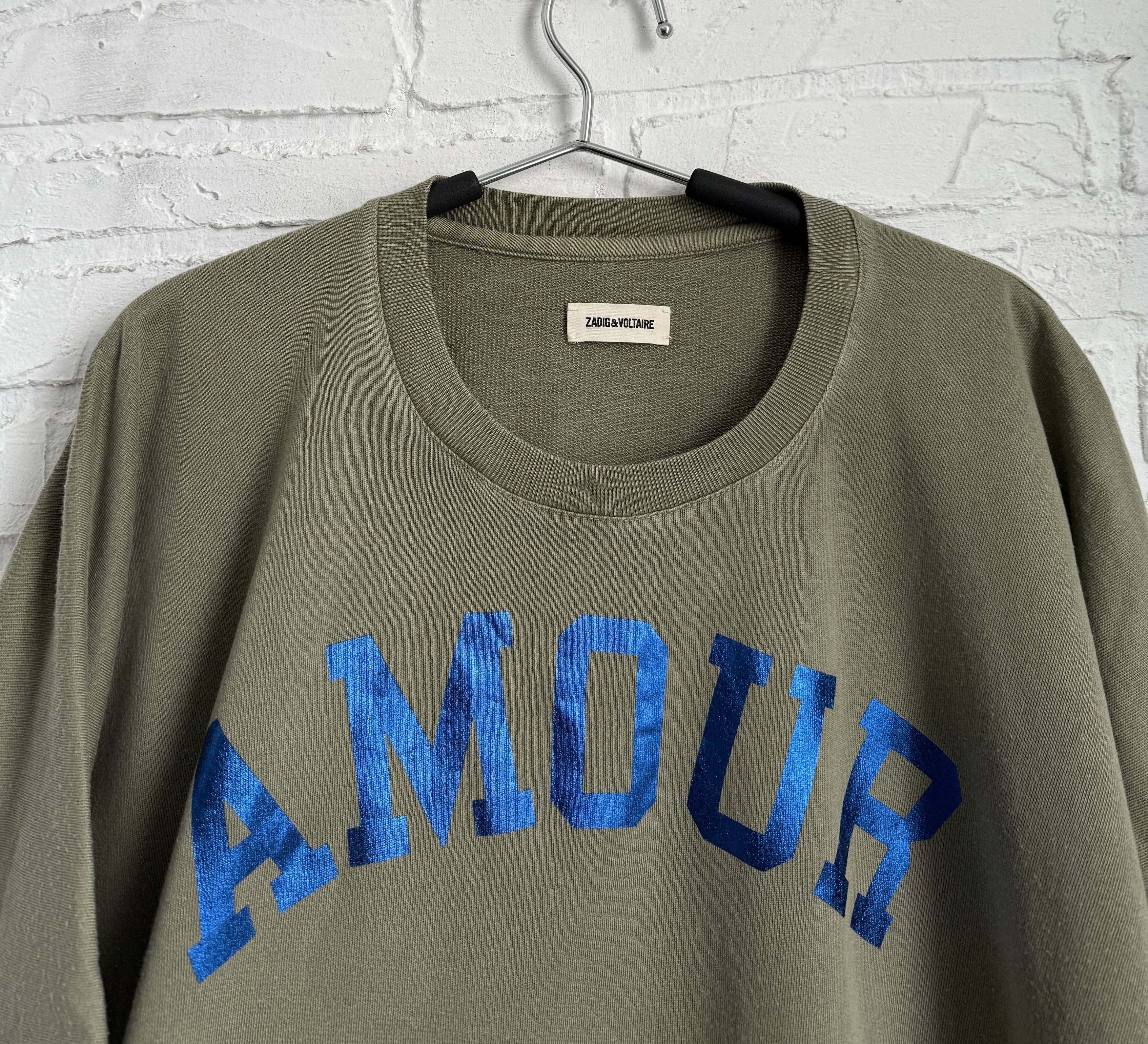 Zadig & Voltaire Zadig&Voltaire Portland Amour army green t-shirt Size XS / US 0-2 / IT 36-38 - 4 Thumbnail