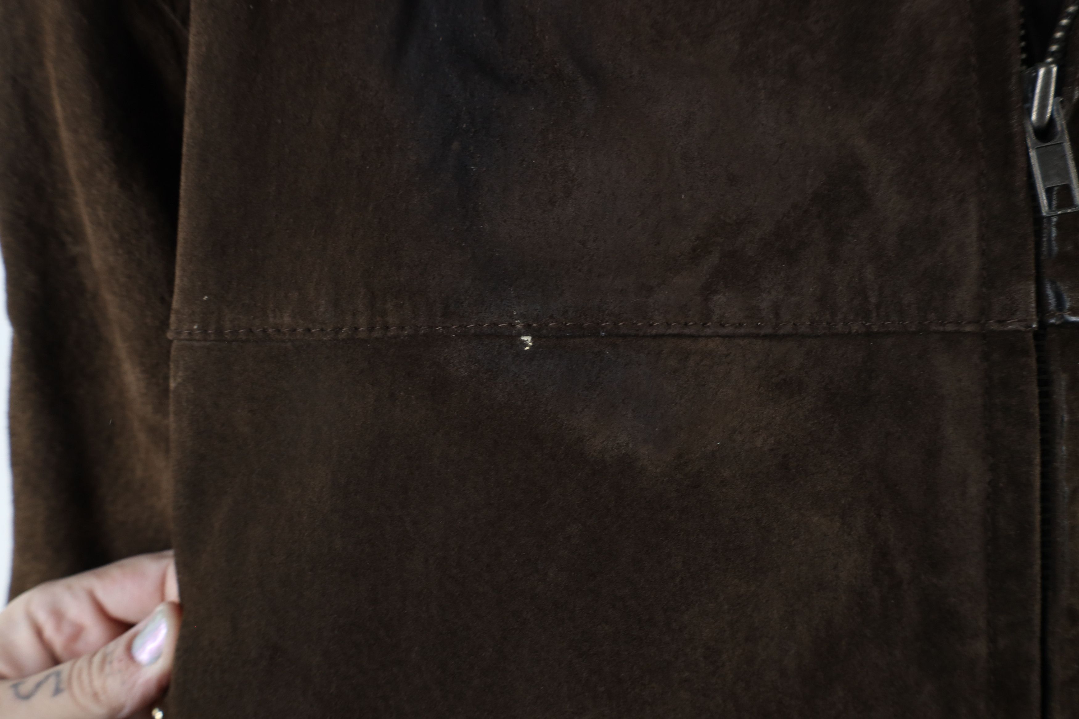 Vintage Vintage 90s Streetwear Suede Leather Bomber Jacket Brown Size US XL / EU 56 / 4 - 4 Thumbnail