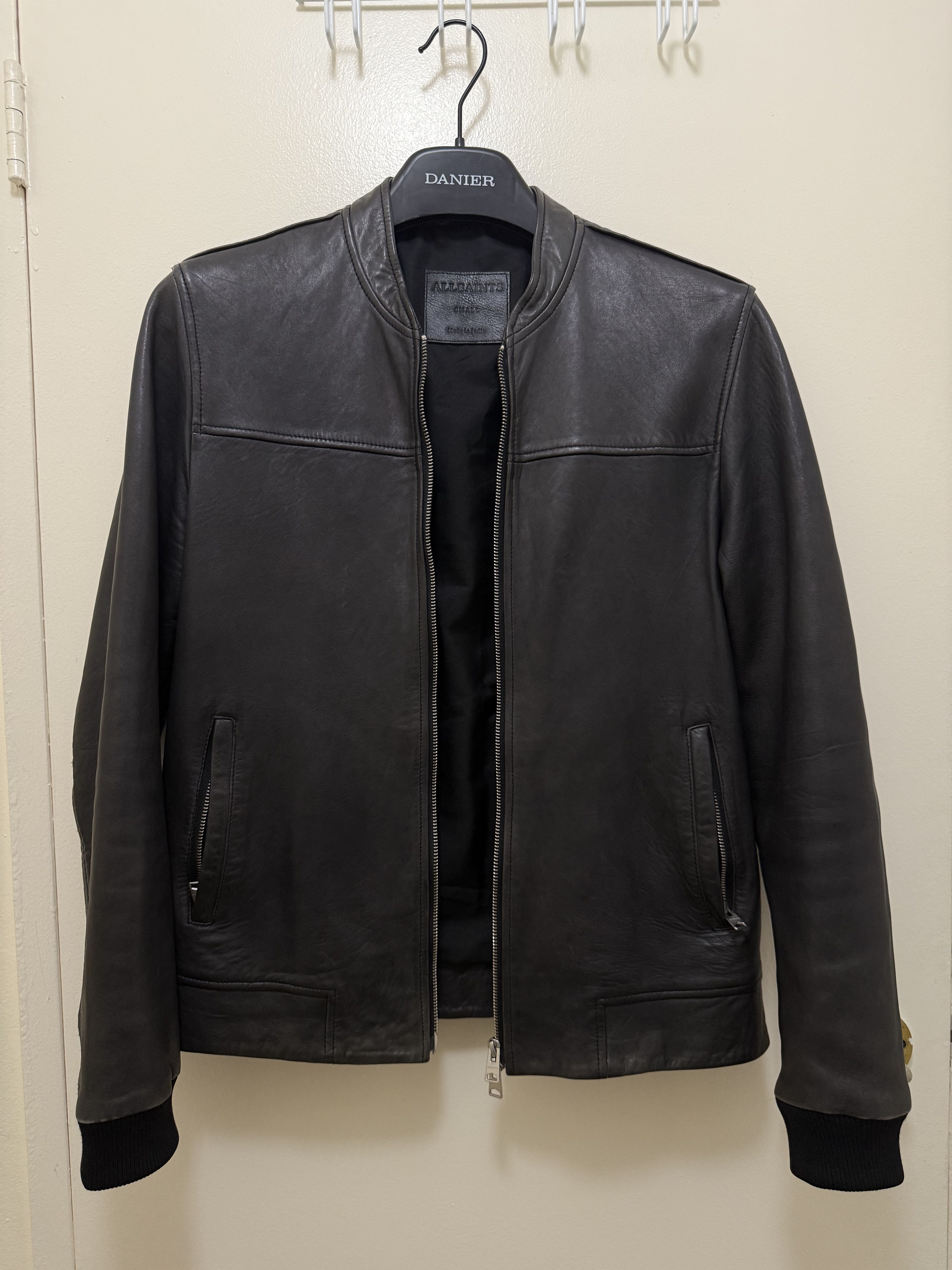 Allsaints Men's Allsaints Marsh Leather Jacket Size US S / EU 44-46 / 1 - 3 Thumbnail