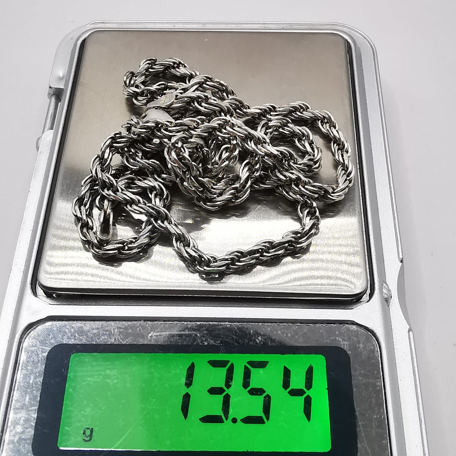 Sterling Silver Vintage Jewelry Chain, 925 Sterling Silver, Signed 13.54g Size ONE SIZE - 7 Thumbnail