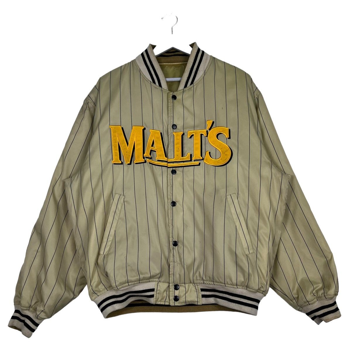 Japanese Brand 🔥 VINTAGE MALTS REVERSIBLE BASEBALL BOMBER JACKET Size US L / EU 52-54 / 3 - 2 Thumbnail
