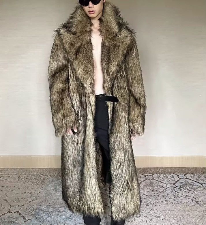 Other Faux Fur Designer Streetwear Maxi Winter Warm Men’s Coat Size US XL / EU 56 / 4 - 6 Thumbnail