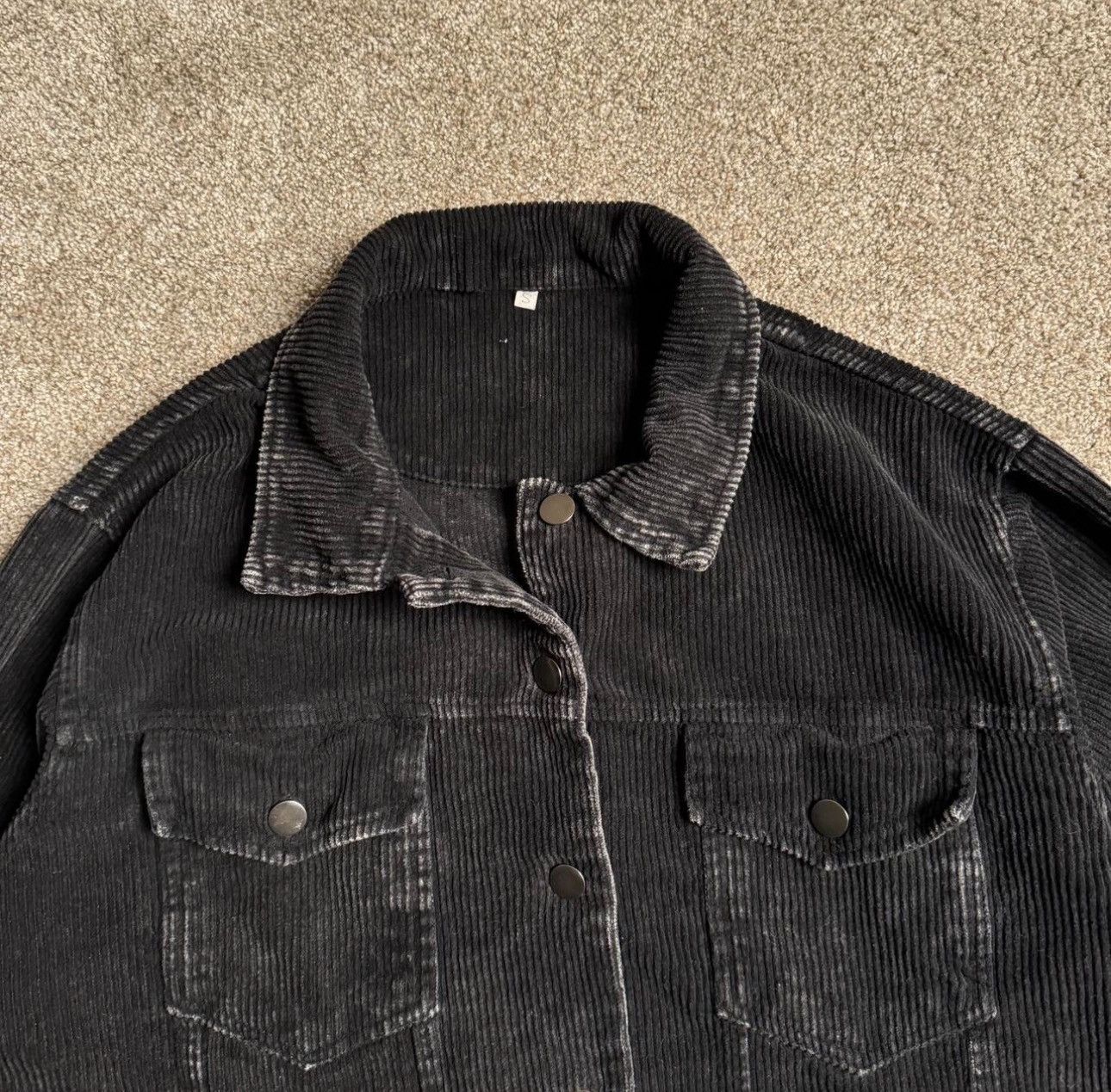 Vintage BLACK DISTRESSED CORDUROY JACKET Size US S / EU 44-46 / 1 - 2 Thumbnail