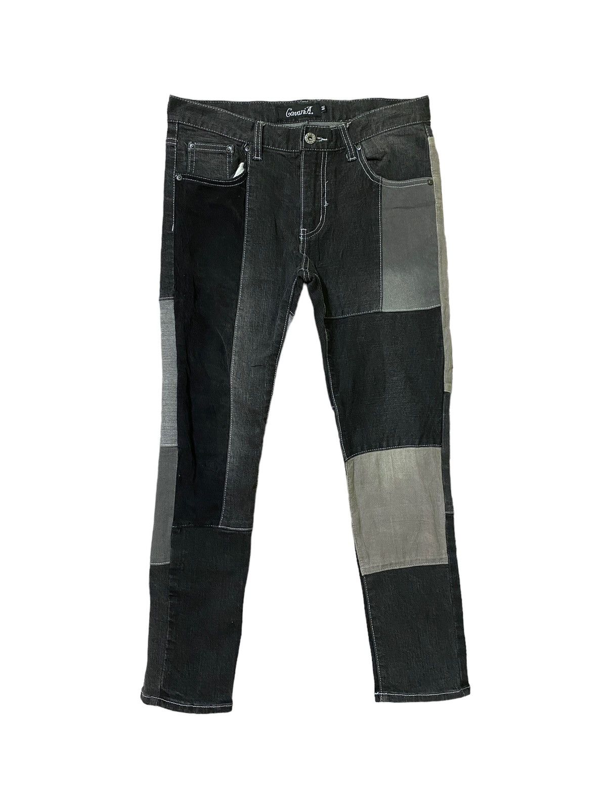 Designer × Japanese Brand Send Offer 👉 Cavaria Reconstructed Denim + Velvet Skinny Size US 28 / EU 44 - 1 Thumbnail