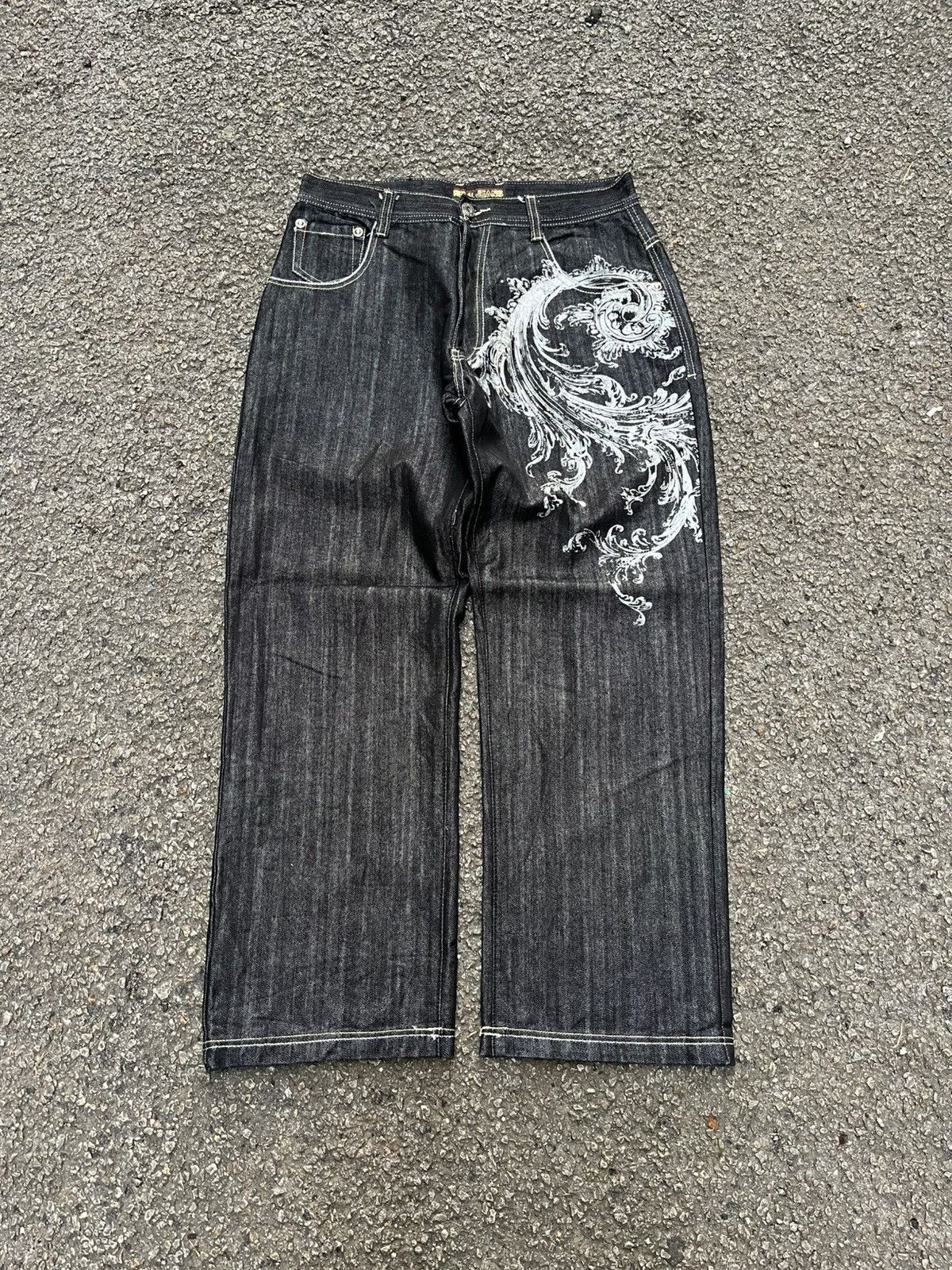 Coogi Crazy Y2K Regal Jeans Tribal Printed Denim Ed Hardy Pants Size US 32 / EU 48 - 2 Thumbnail