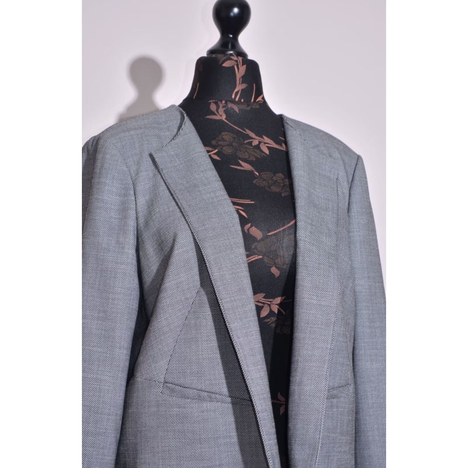 Ted Baker Ted Baker Blazer Women Grey Open Front Cropped Jacket Office Workwear Size 5 Size S / US 4 / IT 40 - 2 Thumbnail