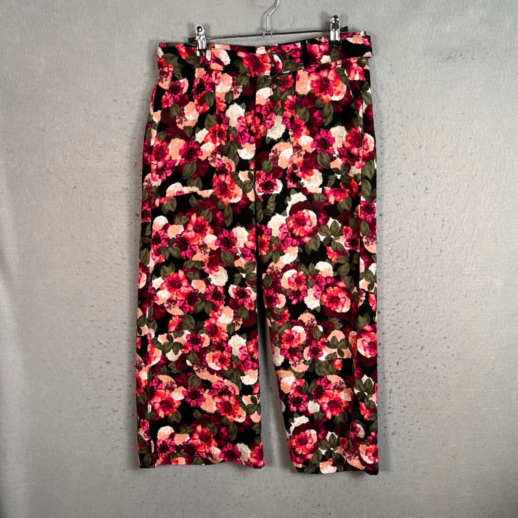 Banana Republic Banana Republic Womens Petite 4 Blake Crop Wide Leg Pants Floral Print Shirt? Size 27" / US 4 / IT 40 - 2 Thumbnail