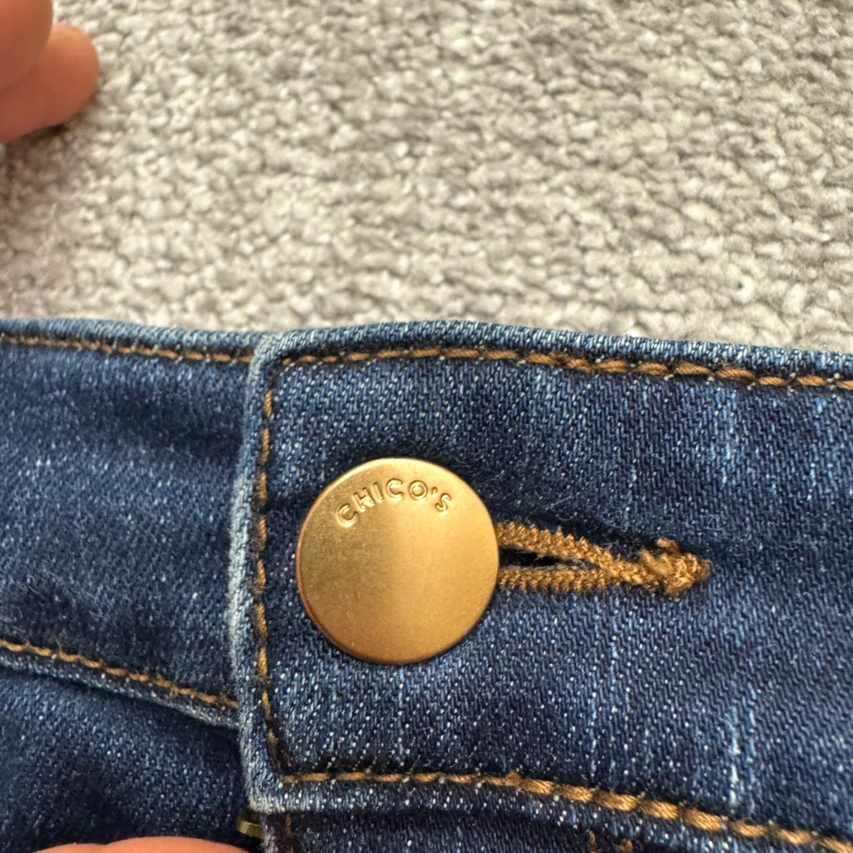 Vintage Chico's The Platinum Barely Boot Capri Crop Denim Jeans Womens 00S Blue Slim Modern Casual City Streetwear * Size 27" / US 4 / IT 40 - 3 Thumbnail