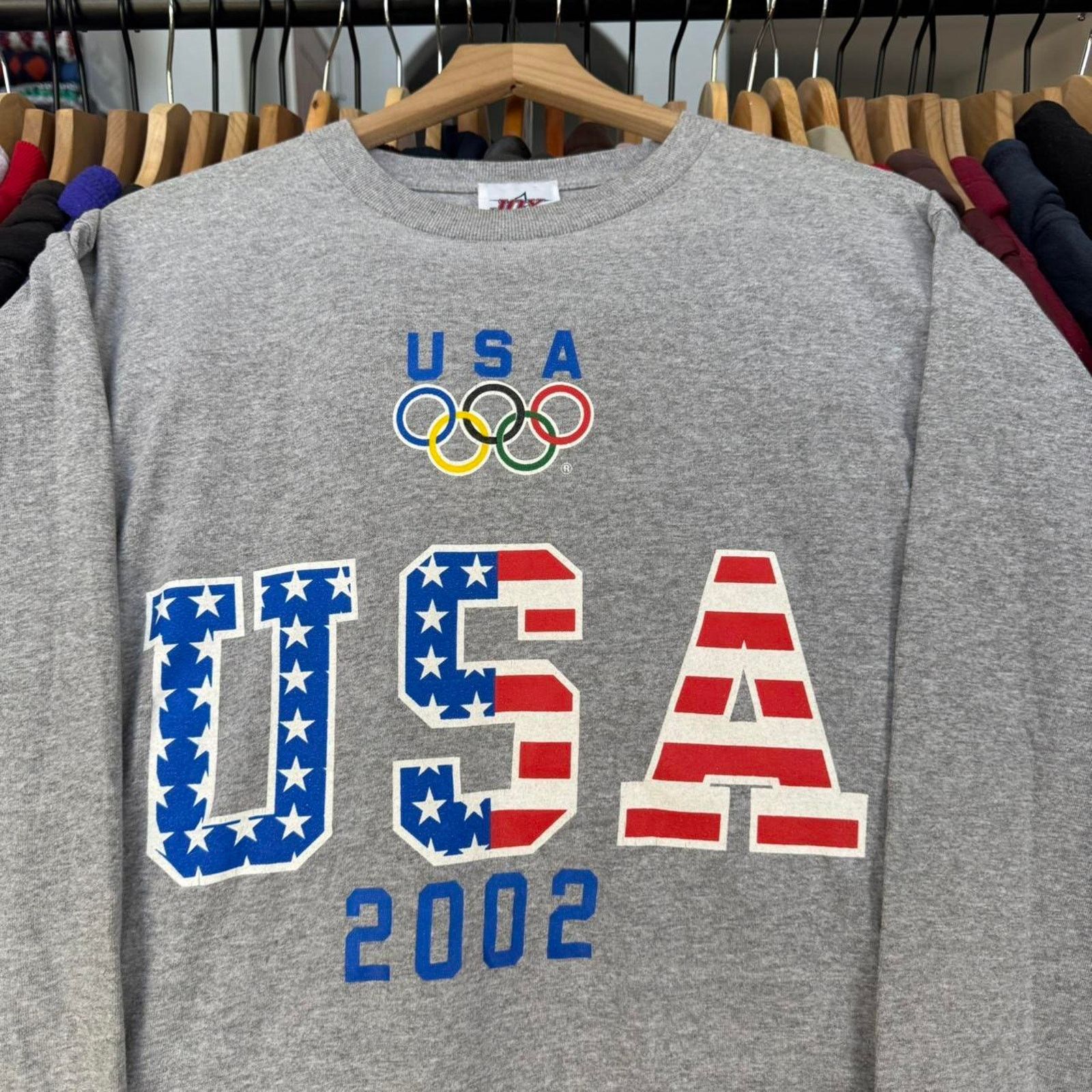 Other Vintage 2002 USA Olympics Long Sleeve T-Shirt Grey Size US M / EU 48-50 / 2 - 2 Thumbnail