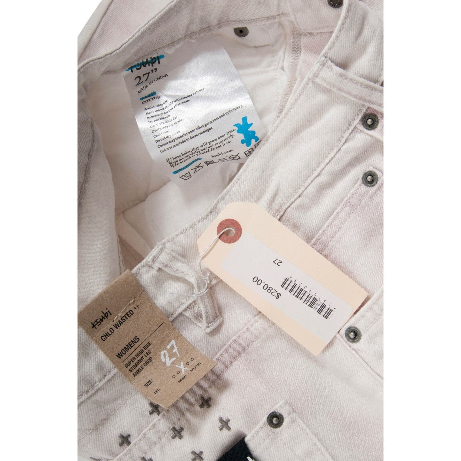 Ksubi Jeans 27 Chlo Wasted High Rise Straight Leg Size 28" / US 6 / IT 42 - 3 Thumbnail