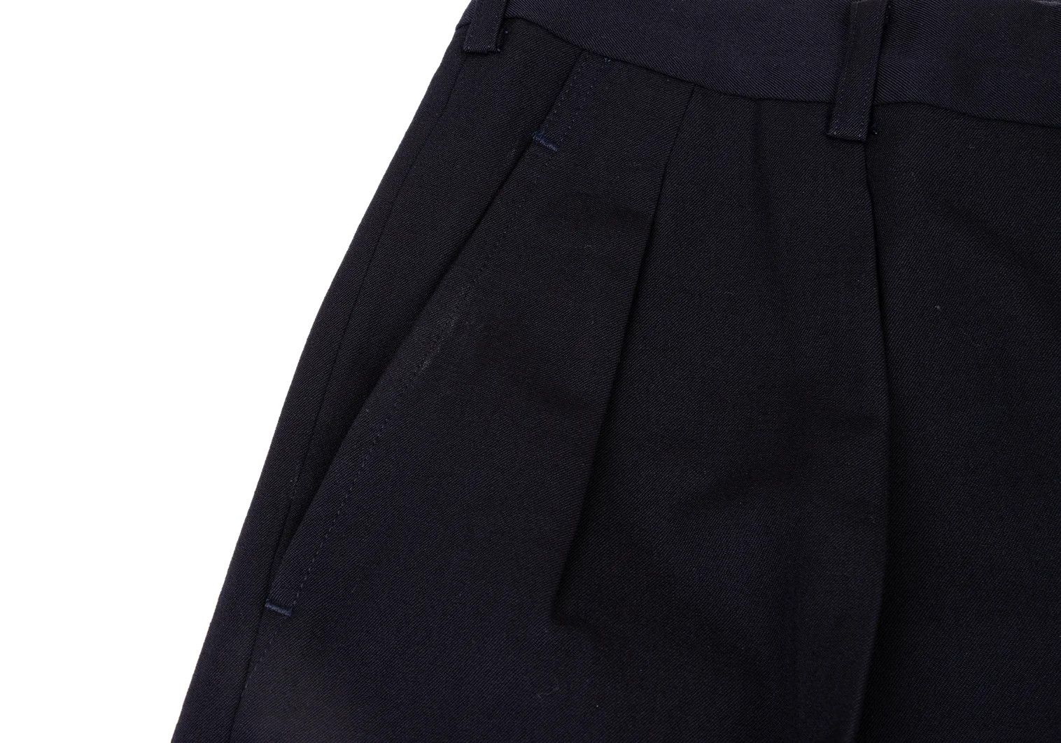 Comme des Garcons Homme Plus Wool Tuck Wide Pants in Navy, Size S Size US 30 / EU 46 - 5 Thumbnail