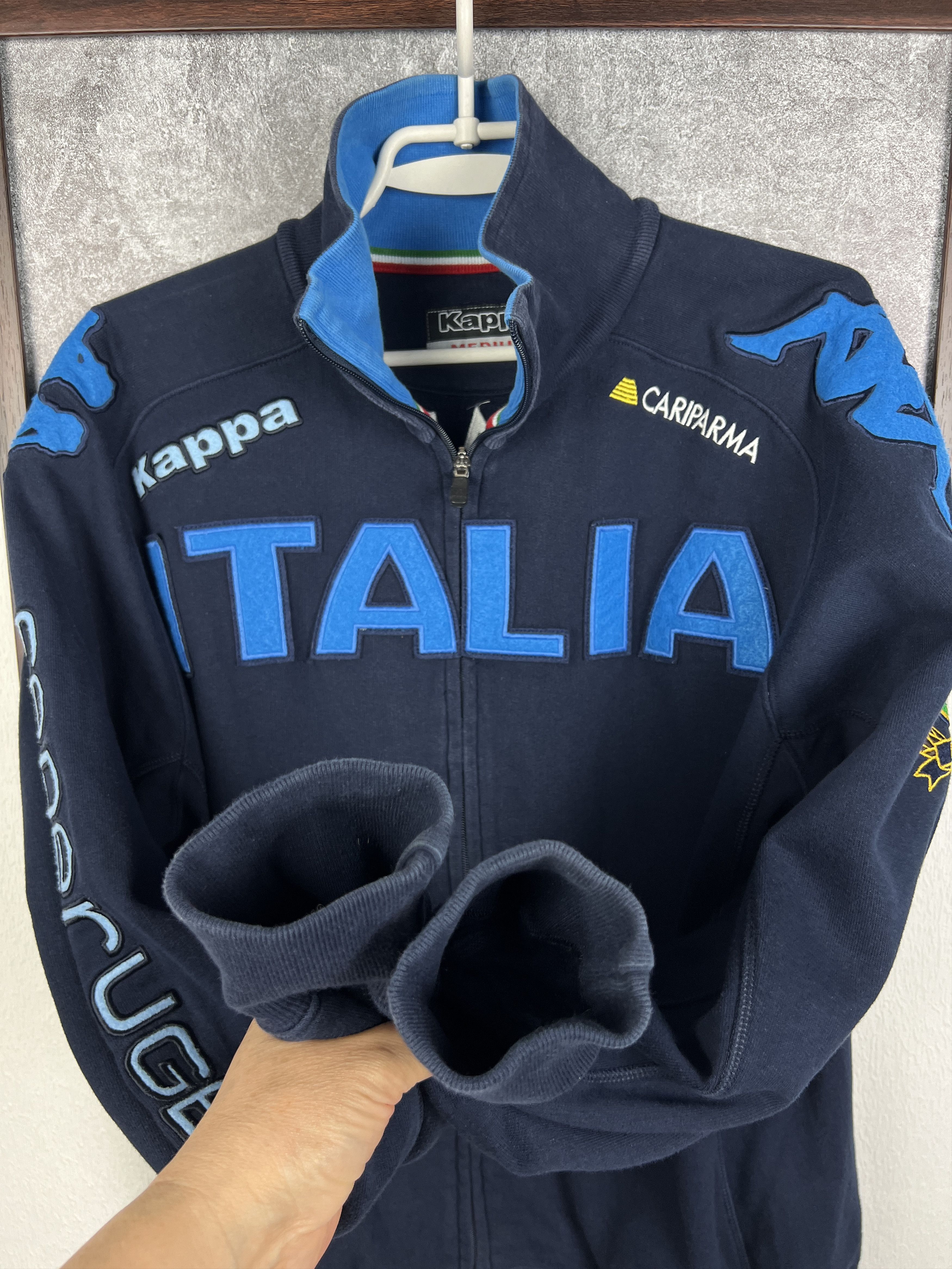 Kappa Vintage Italy Rugby Union Jacket Track Top National Rare Size US M / EU 48-50 / 2 - 7 Thumbnail