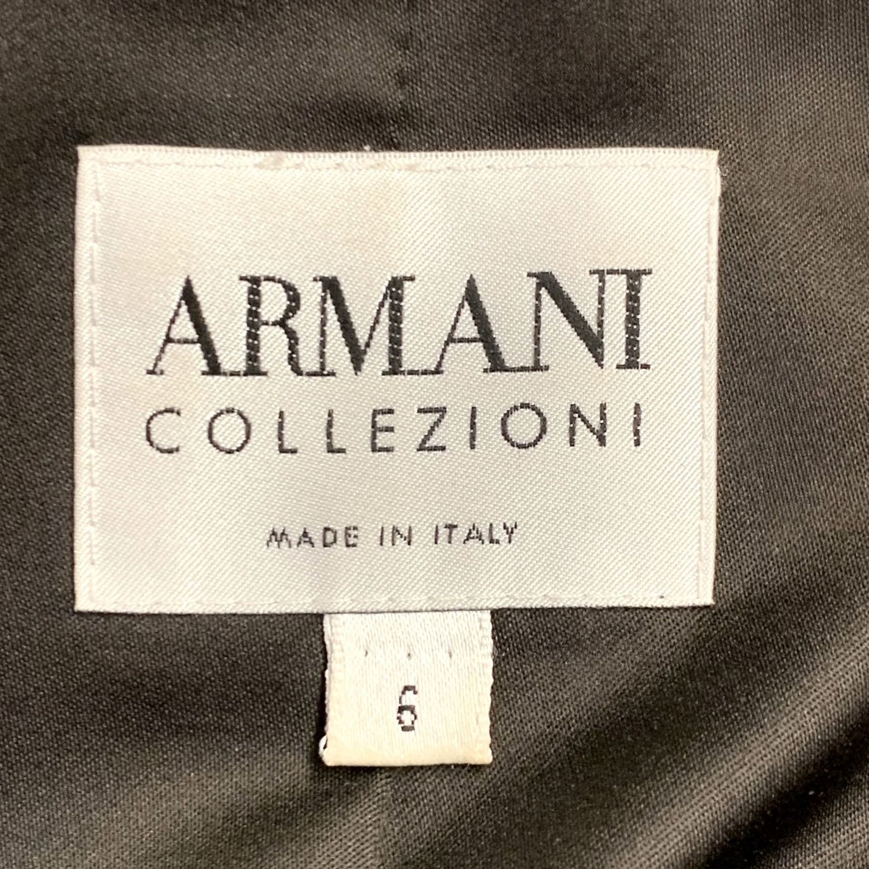 Armani ARMANI COLLEZIONI Brown Tan Wool Houndstooth Collarless Jacket Blazer Size 6 Women Size M / US 6-8 / IT 42-44 - 6 Thumbnail