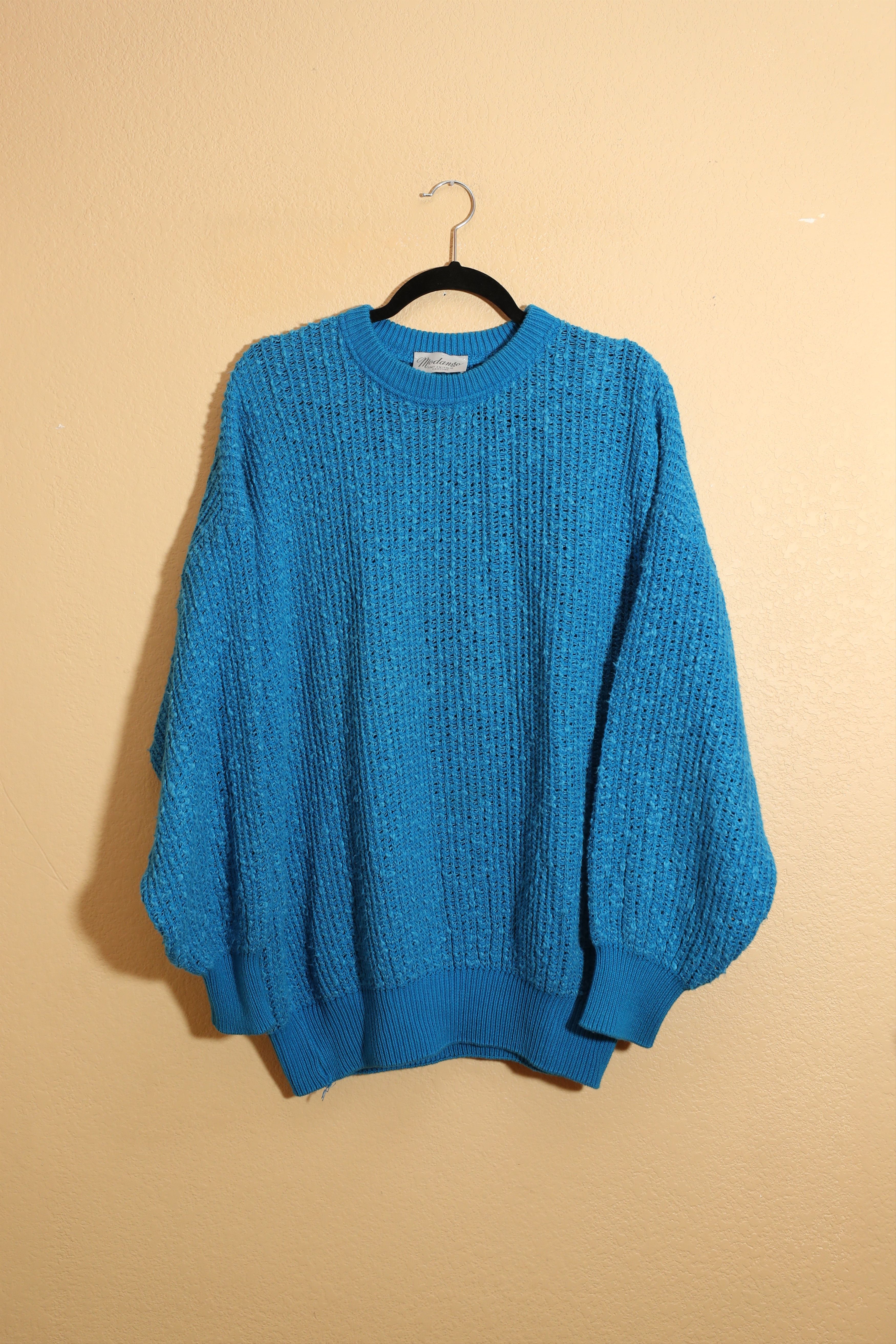 Vintage Modango Vintage Blue Knit Sweater (56) Size US XL / EU 56 / 4 - 1 Thumbnail