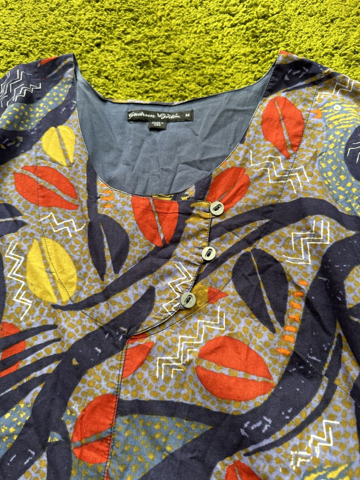 Designer Gudrun Sjoden avant garde floral pattern dress Size M / US 6-8 / IT 42-44 - 3 Thumbnail