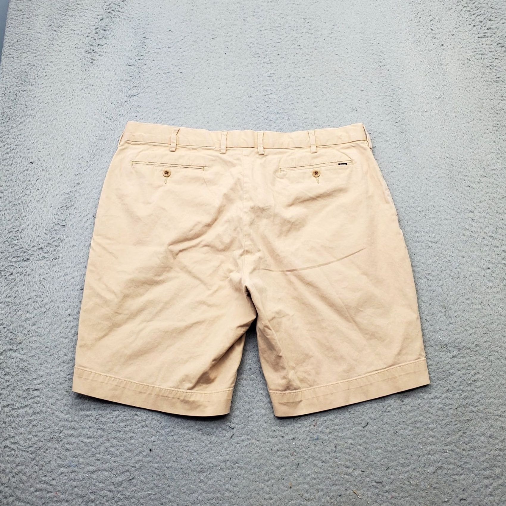 Polo Ralph Lauren Polo Ralph Lauren Chino Short Mens 36 Tan Cotton Slash Pocket Flat Front Size US M / EU 48-50 / 2 - 2 Thumbnail