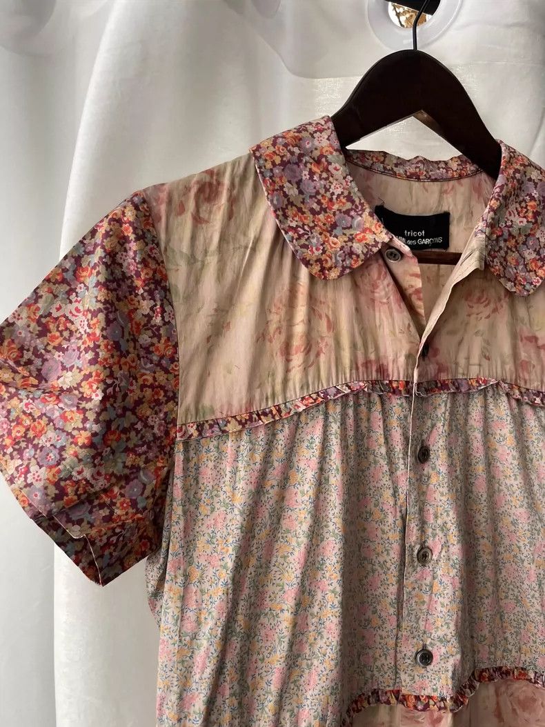 Comme des Garcons Comme des Garçons Medieval Floral Print Crew Neck Shirt Size ONE SIZE - 3 Thumbnail