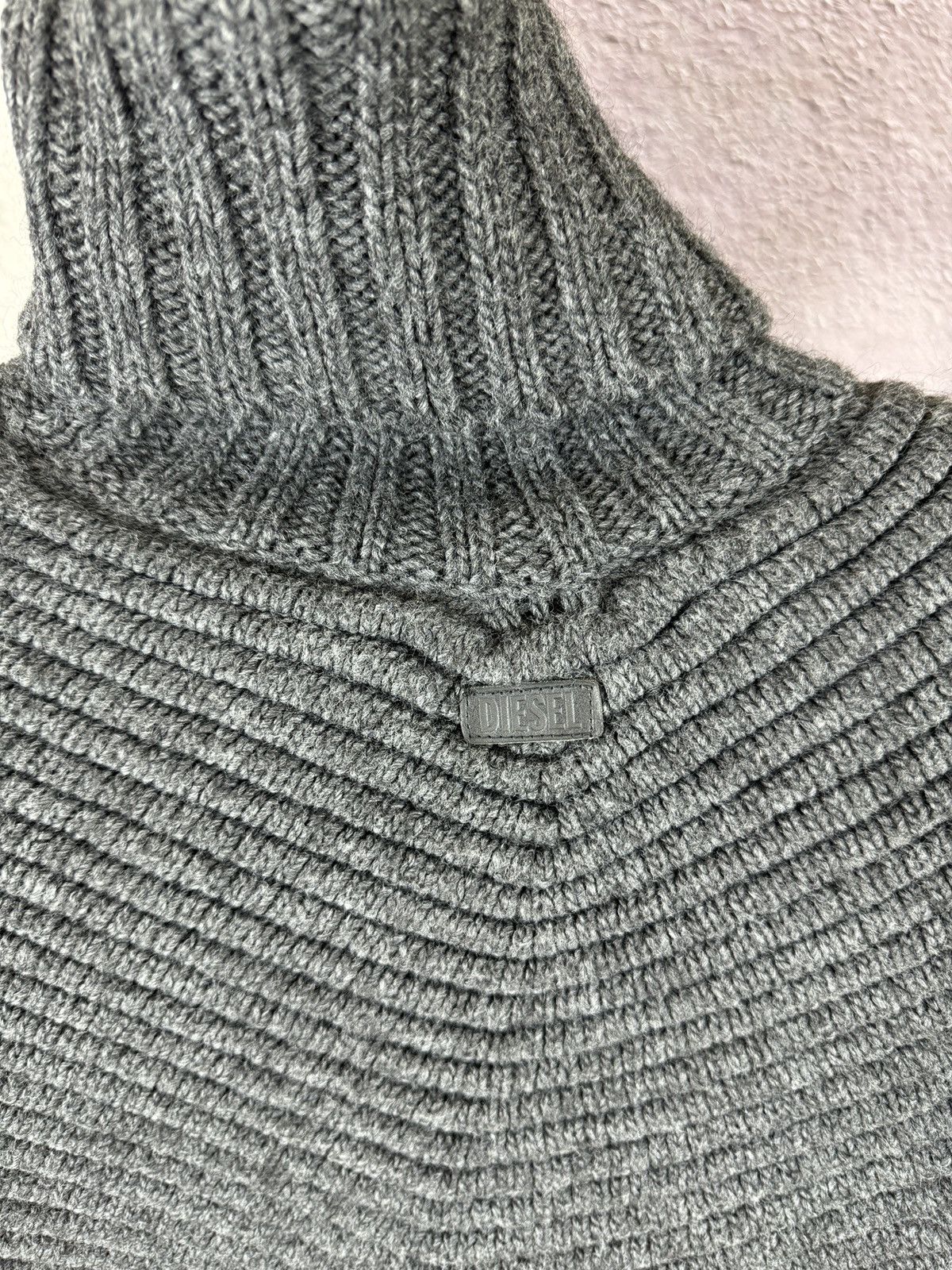 Diesel Diesel avant garde vintage grey turtleneck poncho sweater Size S / US 4 / IT 40 - 14 Thumbnail