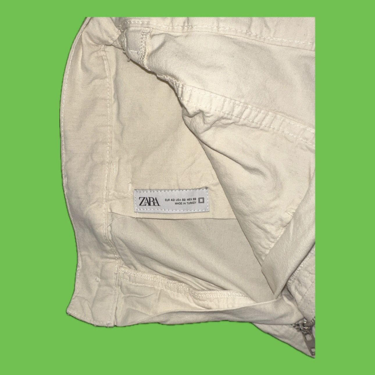 Zara Zara Wide Leg Trouser Off White Size US 42 / EU 58 - 6 Thumbnail