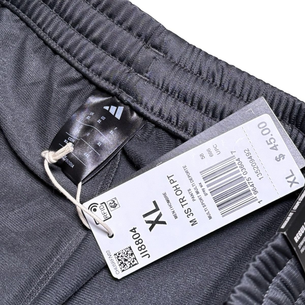 Adidas Adidas Baggy Track Pants Sweat Drawstring Grey Black Trefoil Size US 38 / EU 54 - 3 Thumbnail