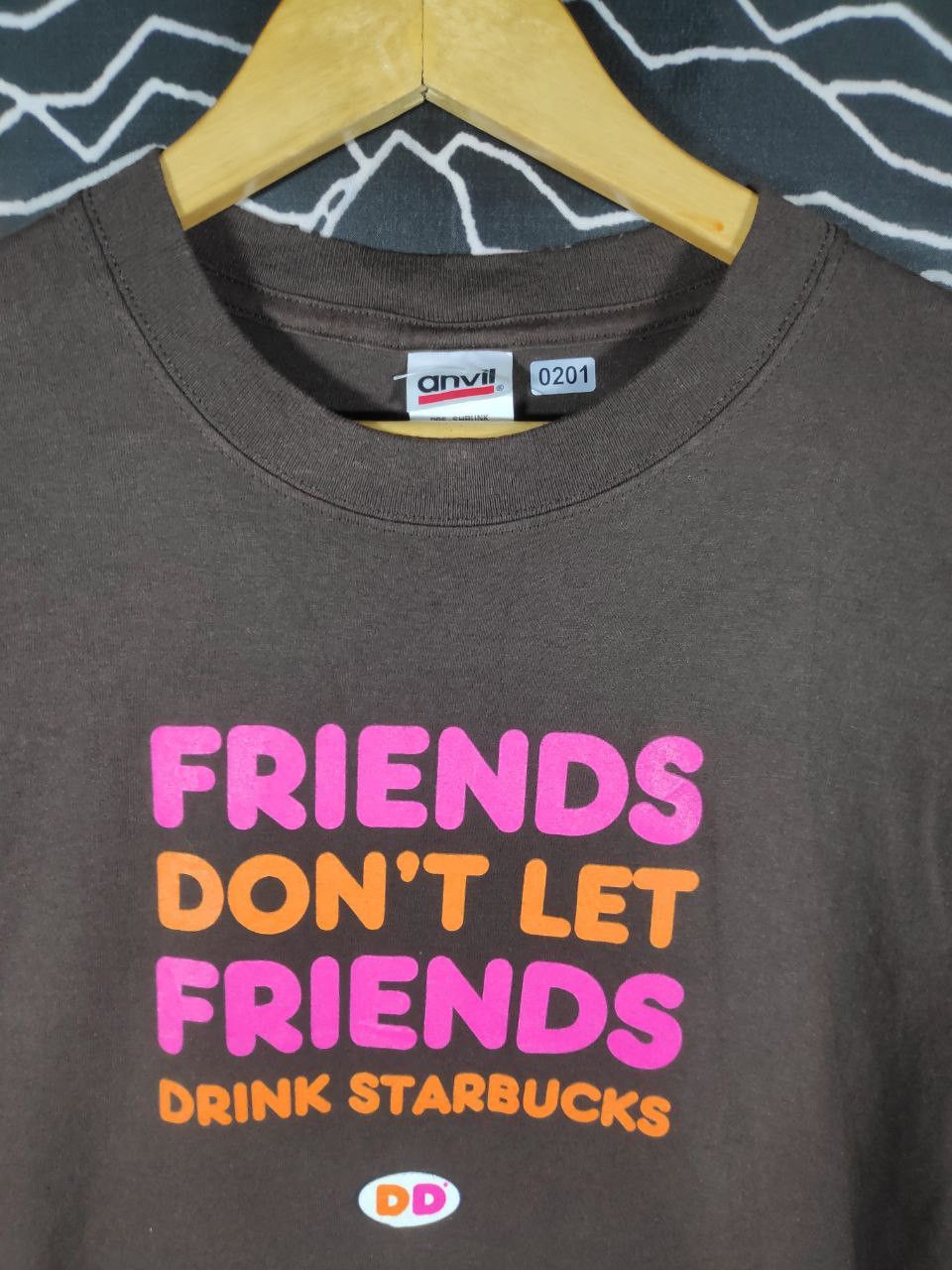 Anvil × Vintage Vtg 00s Dunkin Donuts Beats Starbucks Promo Tee Size S Size US S / EU 44-46 / 1 - 3 Thumbnail