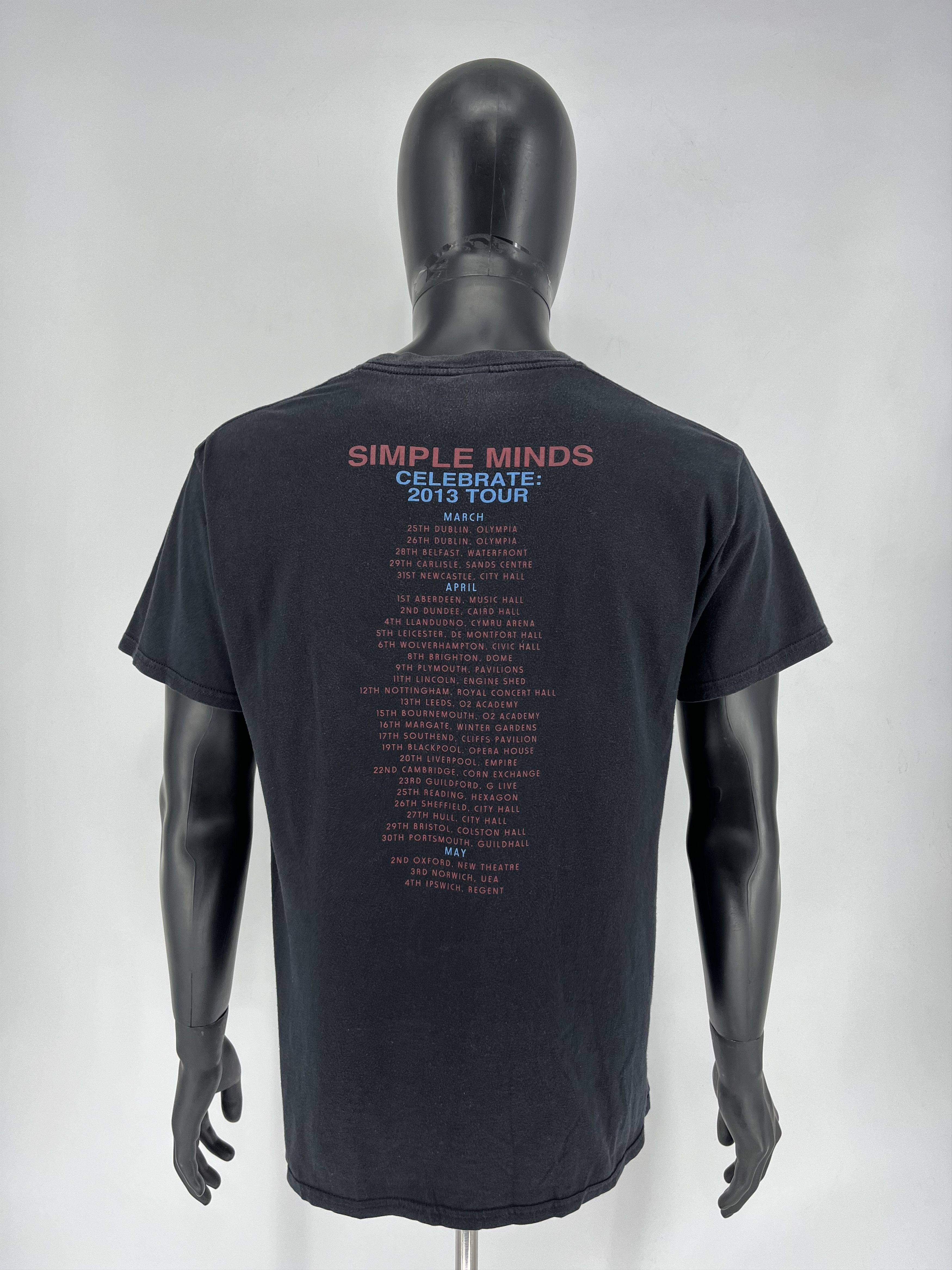 Band Tees × Vintage SIMPLE MINDS OFFICIAL USA TOUR GREY T-SHIRT " CELEBRATE 2013 Size US L / EU 52-54 / 3 - 9 Thumbnail