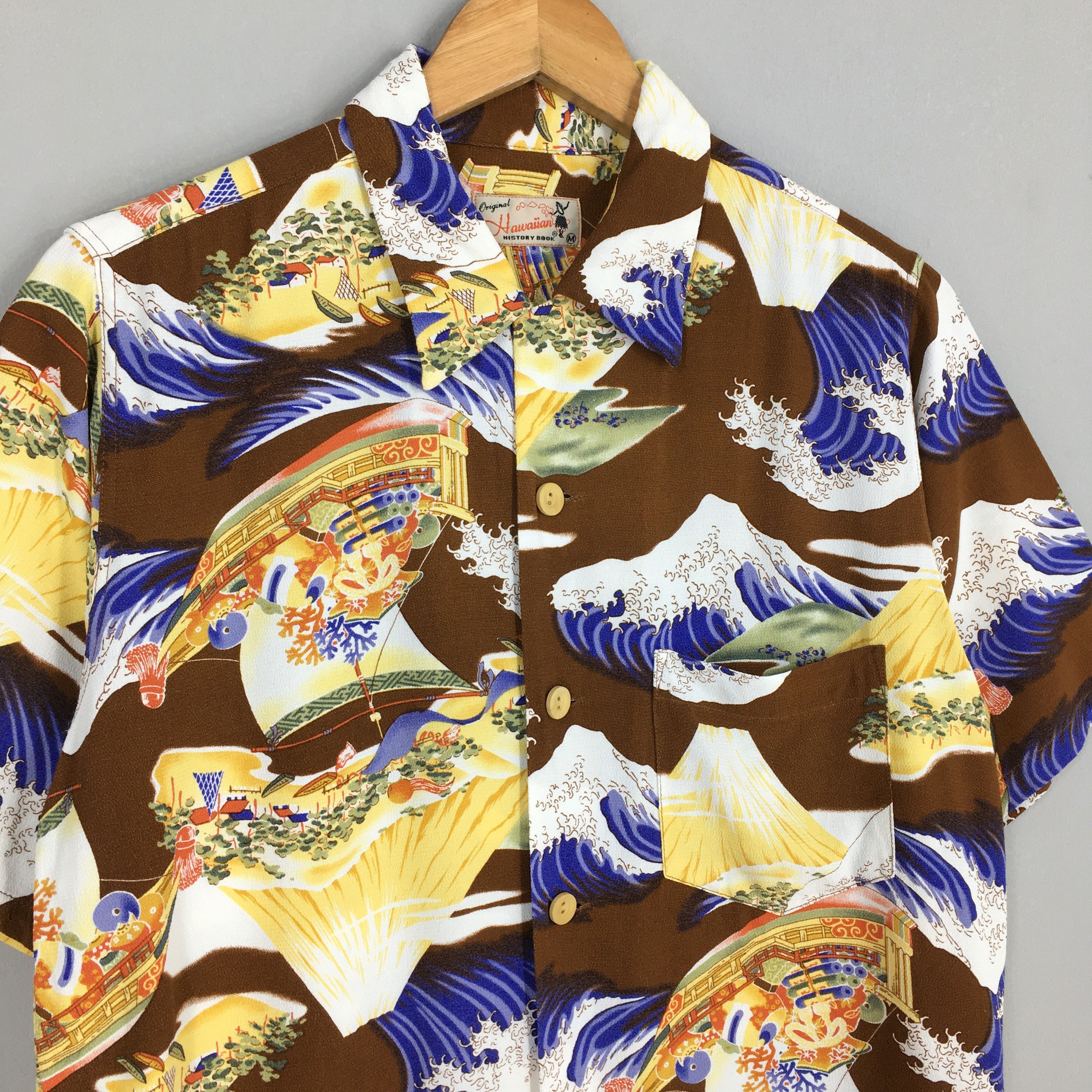 Other Vintage Hawaiian Japanese Fuji Mountain Rayon Shirt Medium Size US M / EU 48-50 / 2 - 3 Thumbnail