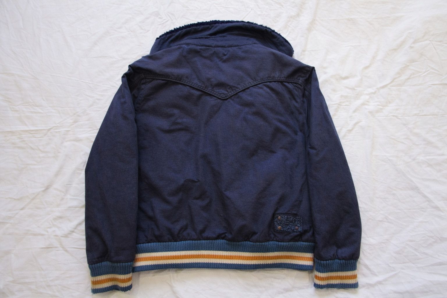 Diesel Vintage Diesel Navy Blue Collared Bomber Jacket Size US L / EU 52-54 / 3 - 5 Thumbnail